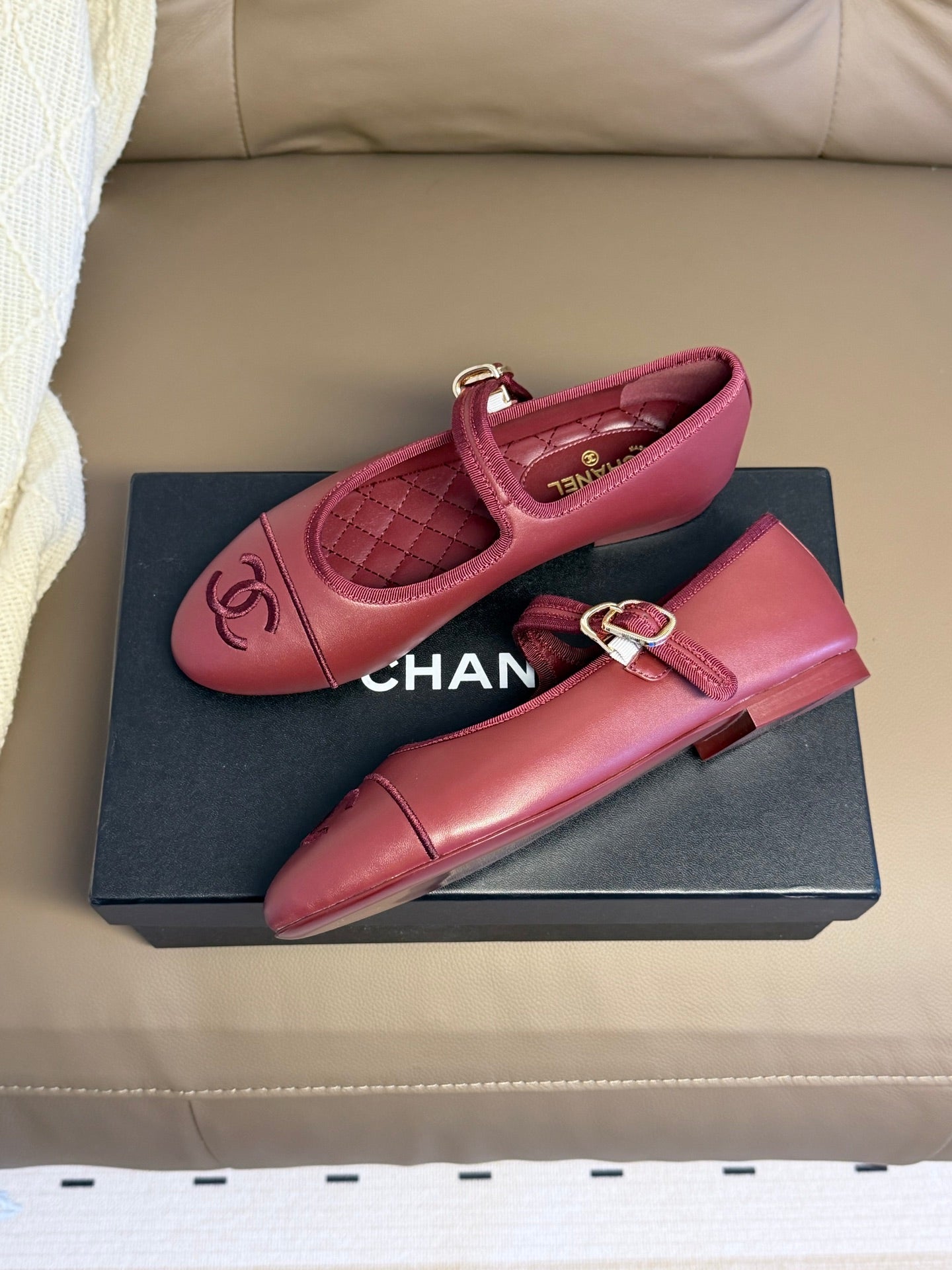 CC 26s Flat Mary Jane Red Sheepskin Sheepskin