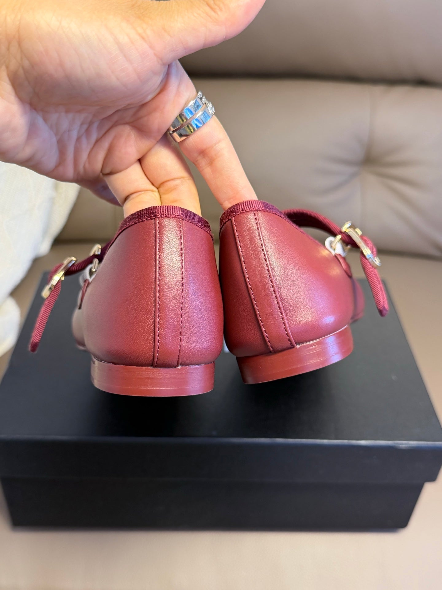 CC 26s Flat Mary Jane Red Sheepskin Sheepskin
