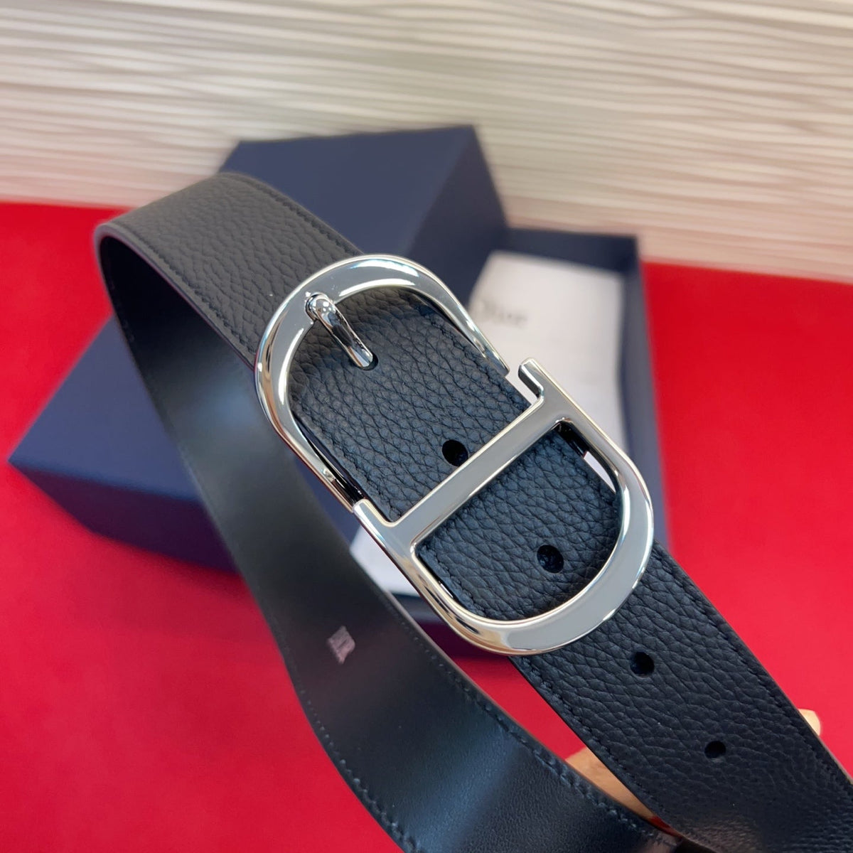 Dior 2026 CD Buckle Belt 35mm Calfskin