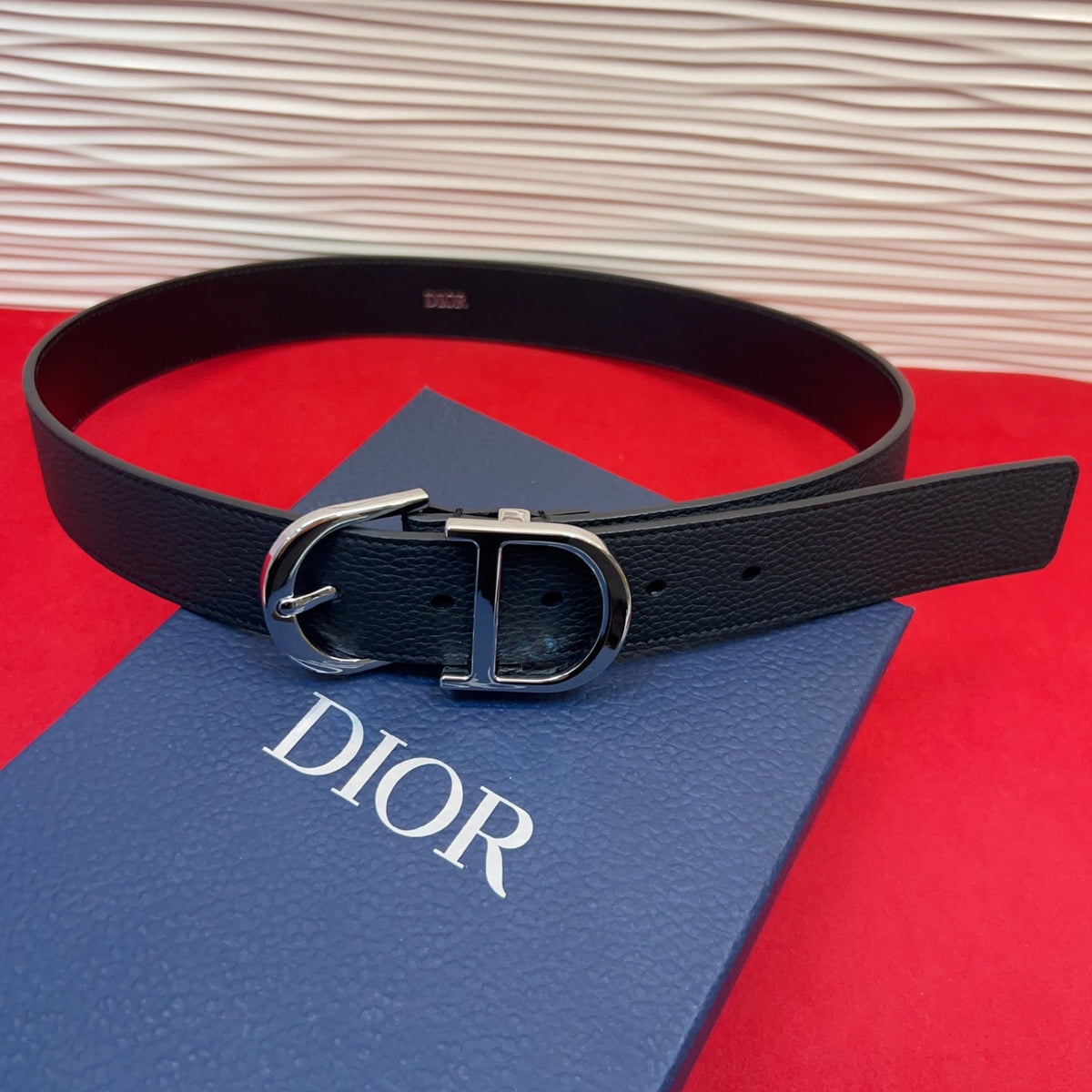 Dior 2026 CD Buckle Belt 35mm Calfskin