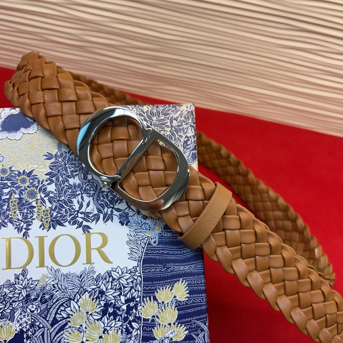 Dior 2026 Braided Belt 35mm Lambskin