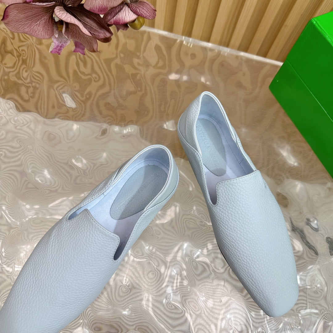 BV Grained Cloud Blue Calfskin Adamo Slippers 957403