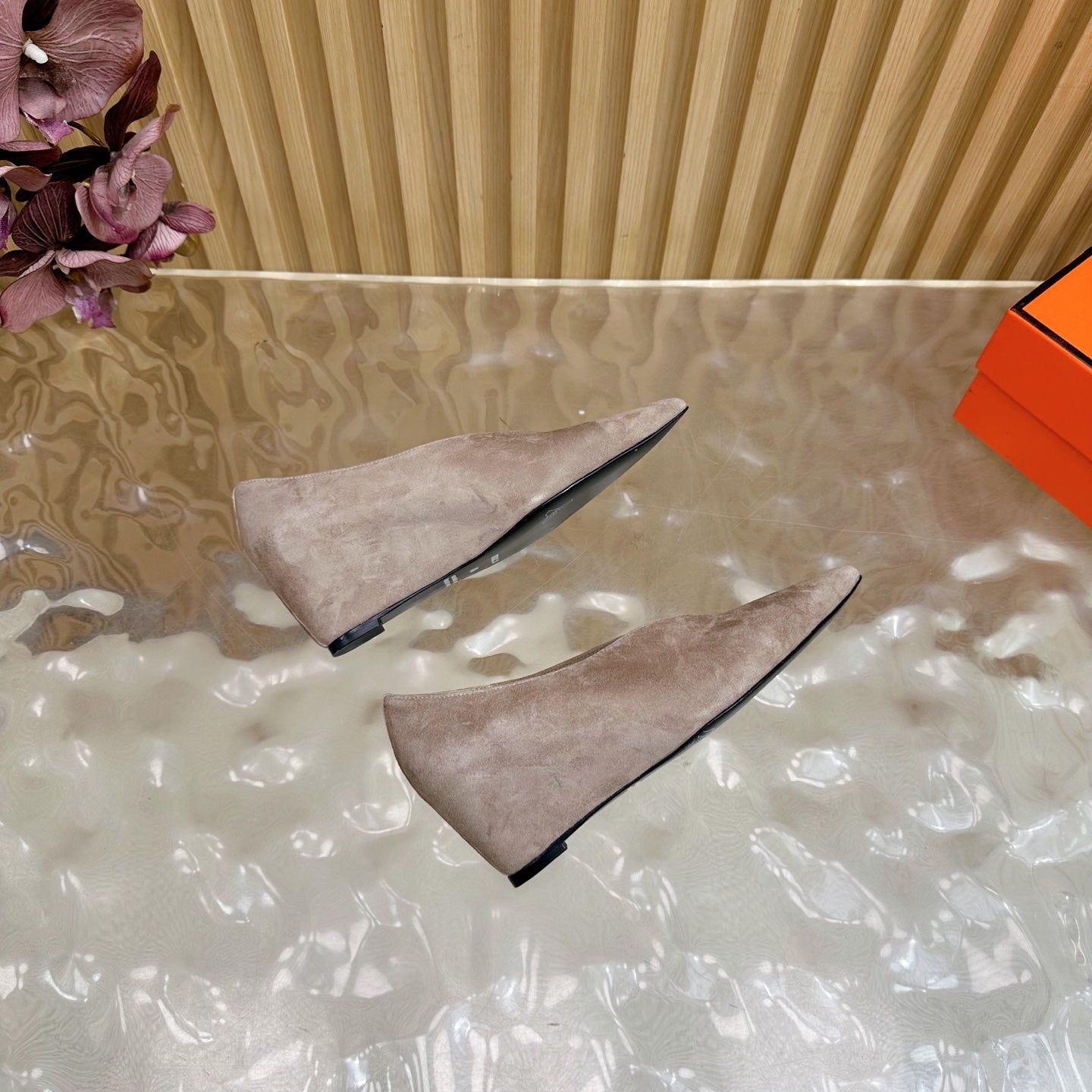 HM Louna 55 Pump 50mm Dusty Rose Beige Suede 498196
