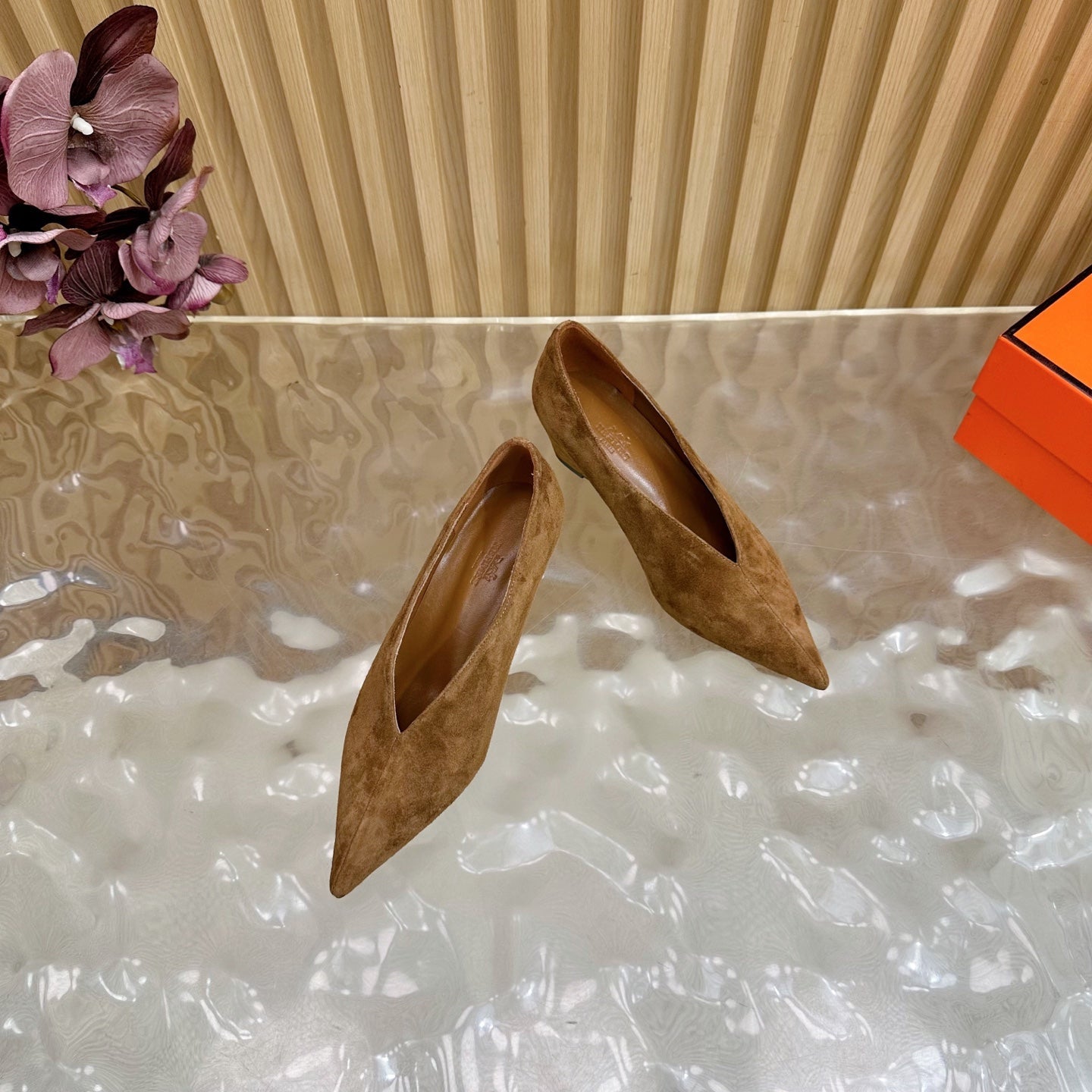 HM Louna 55 Pump 50mm Brown Suede 498197
