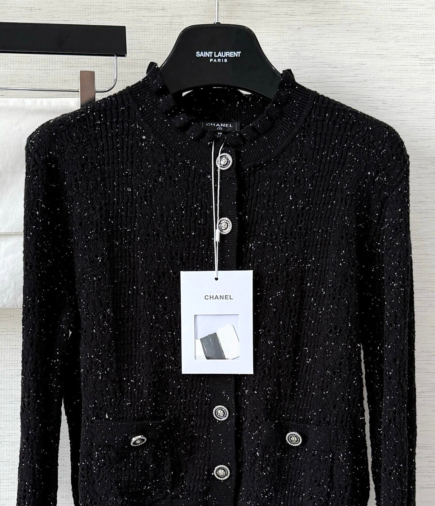 CC 25 Cardigan Black Wool