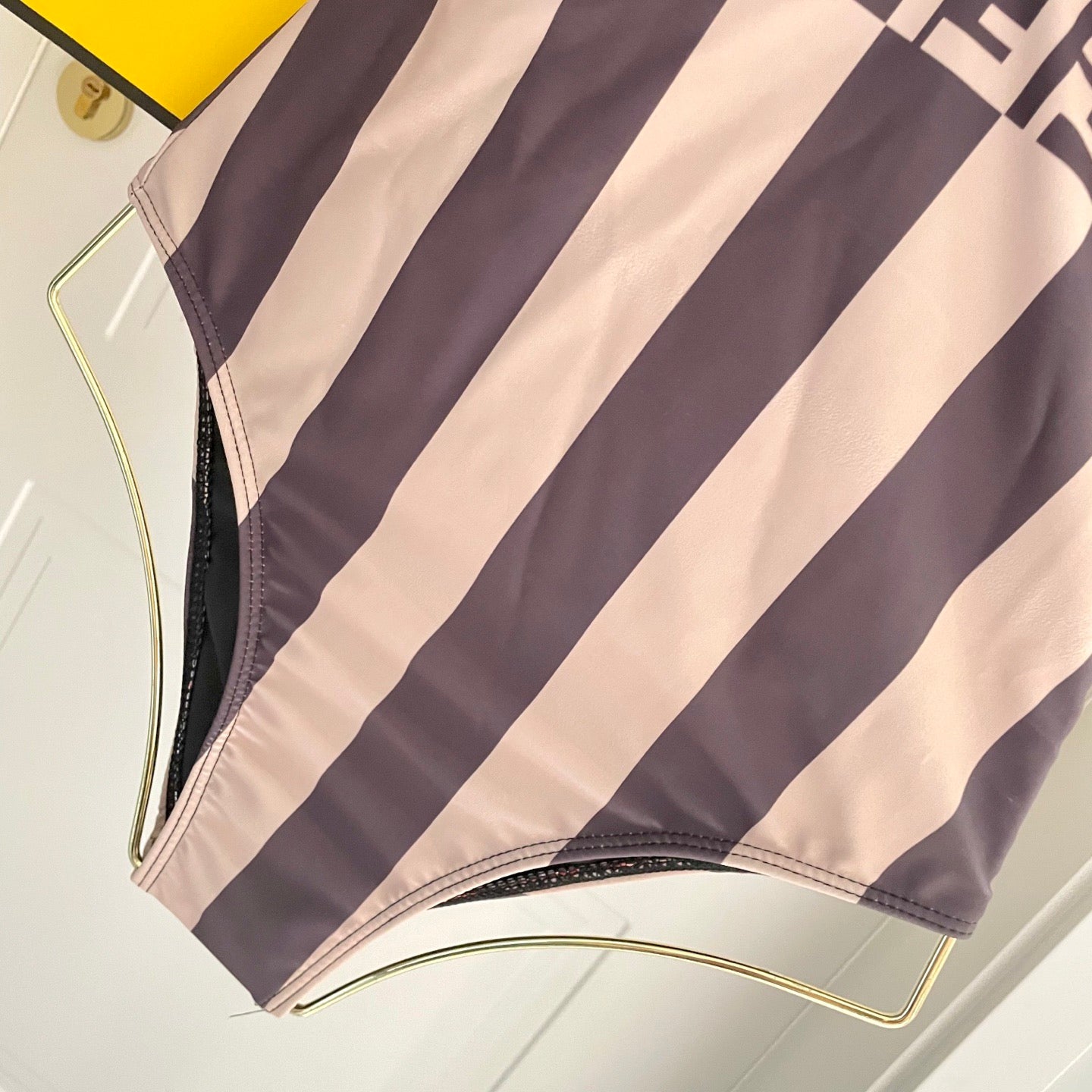 Fendi Swimsuit Brown Beige Technical Fabric 180516
