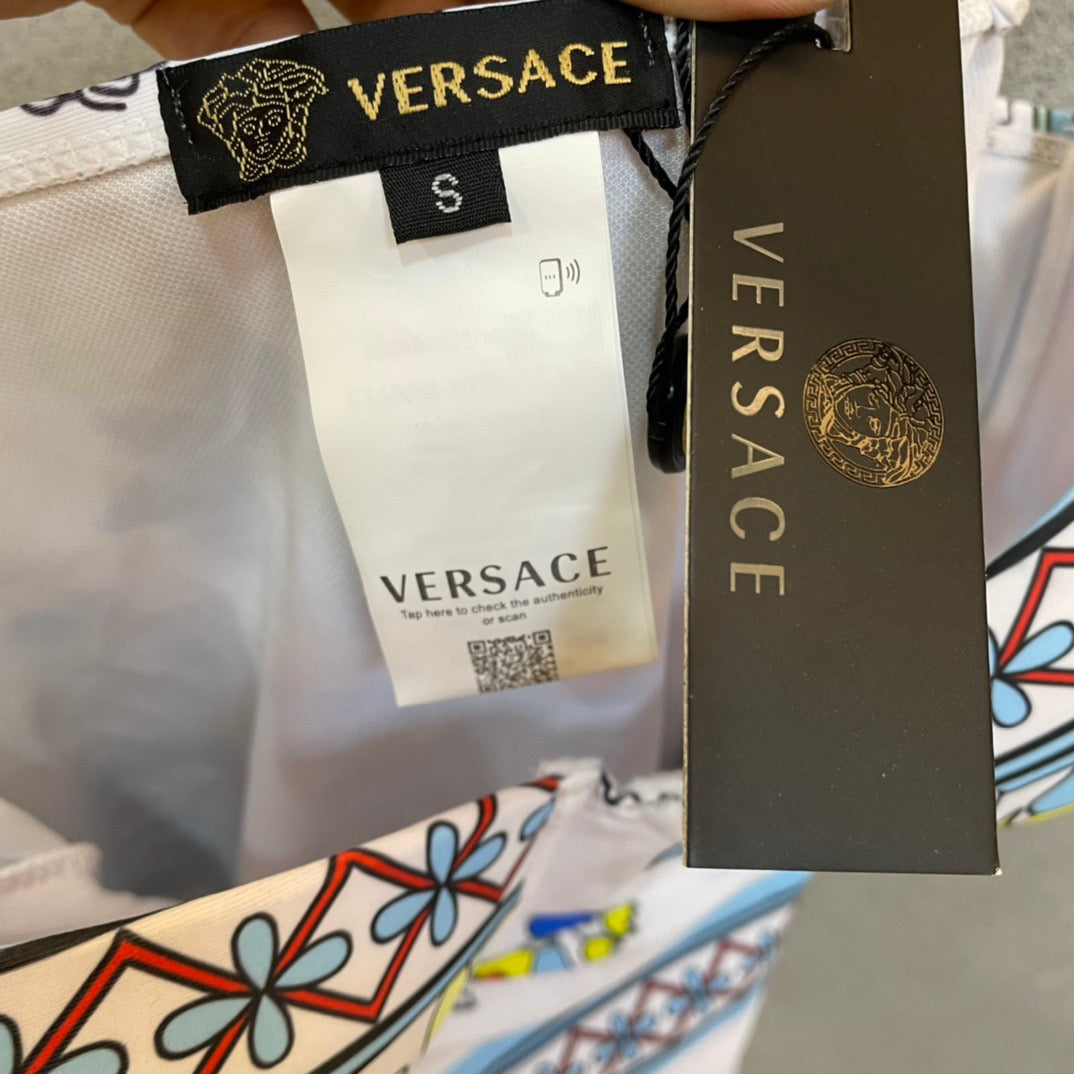 Versace One-Piece Bikini Blue Colorful 201829