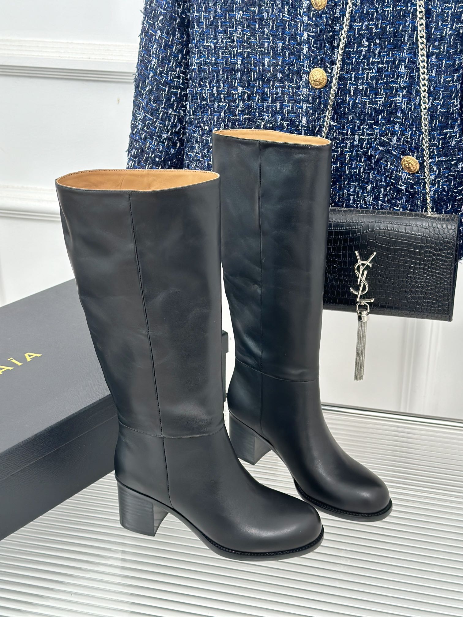 Alaila High Boots In Black Cowhdie 894440