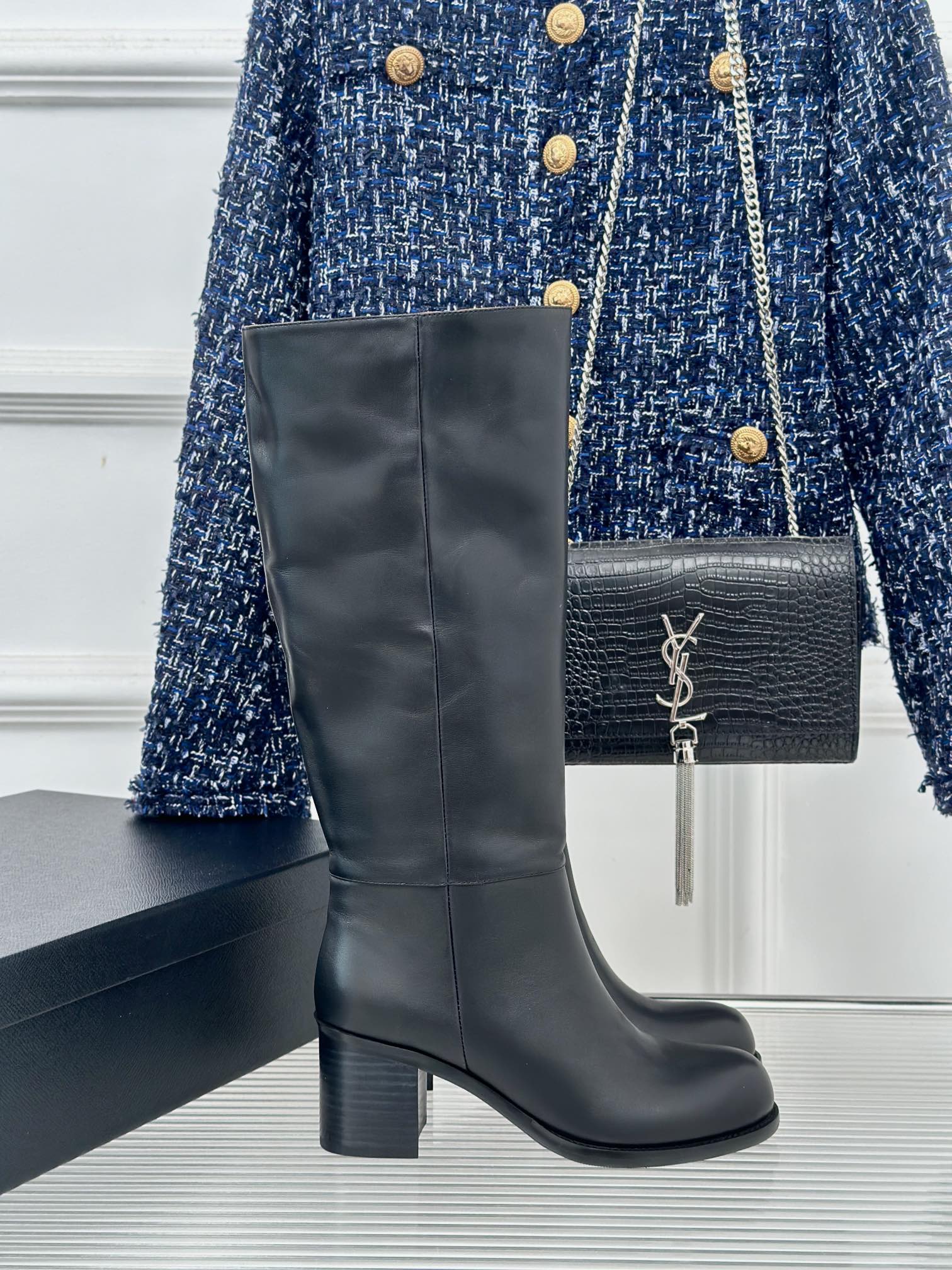 Alaila High Boots In Black Cowhdie 894440