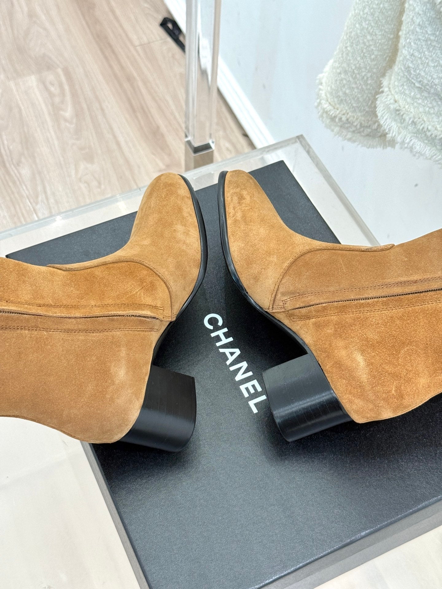 CC High Heel Boots Brown Suede Mix Charm 512037