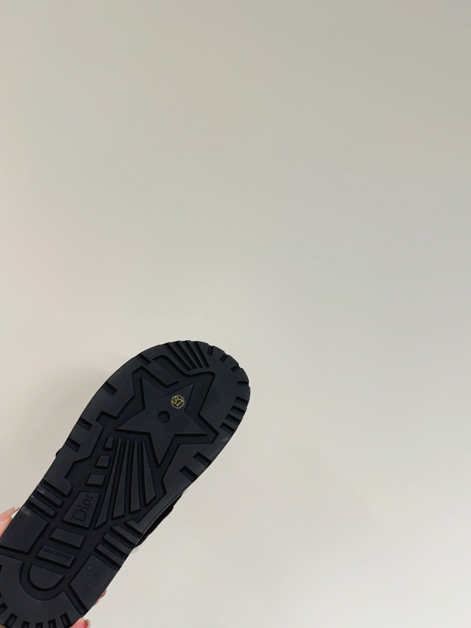 Dioract Slide In Black Suede And Wool Fleece Lining 109875
