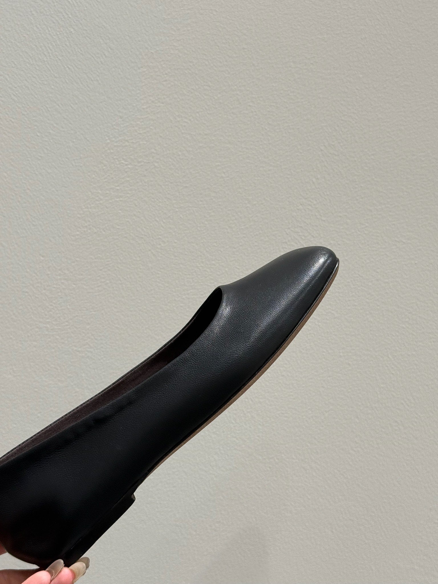 The Row Ballet Flats Black Cowhide 337513