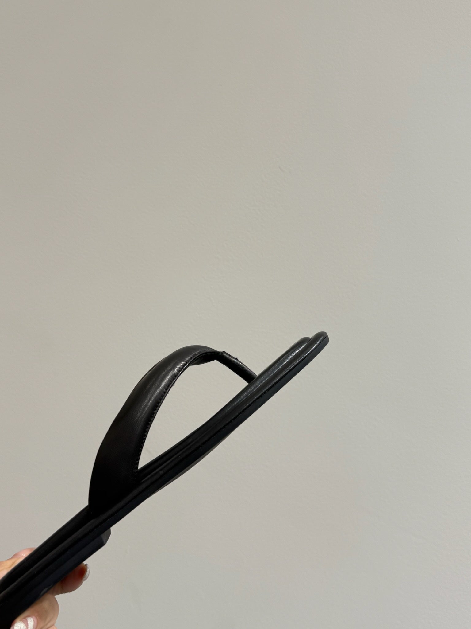 The Row Thong Sandal  Black  Sheepskin 337477