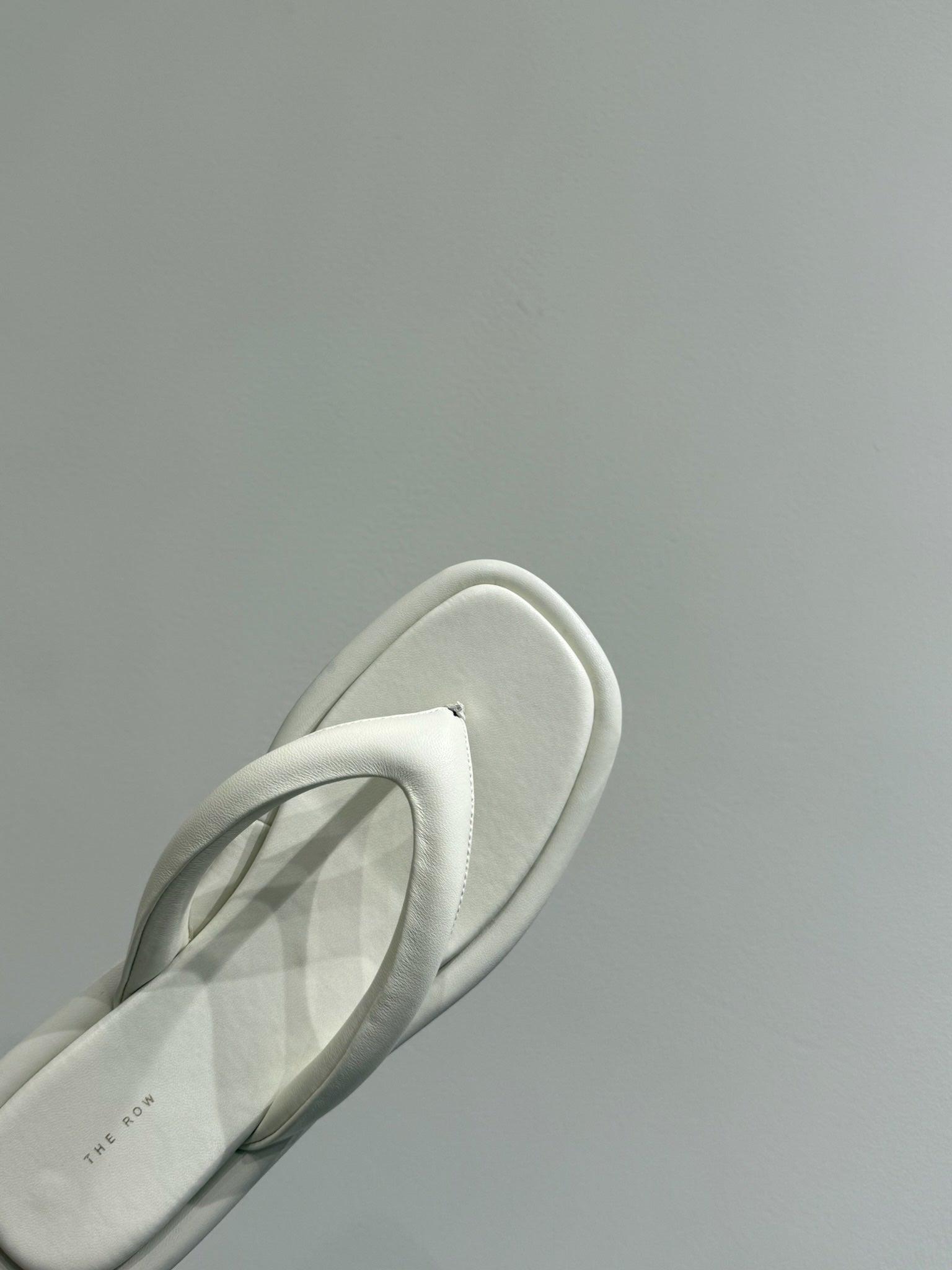 The Row Thong Sandal  White Sheepskin 337479