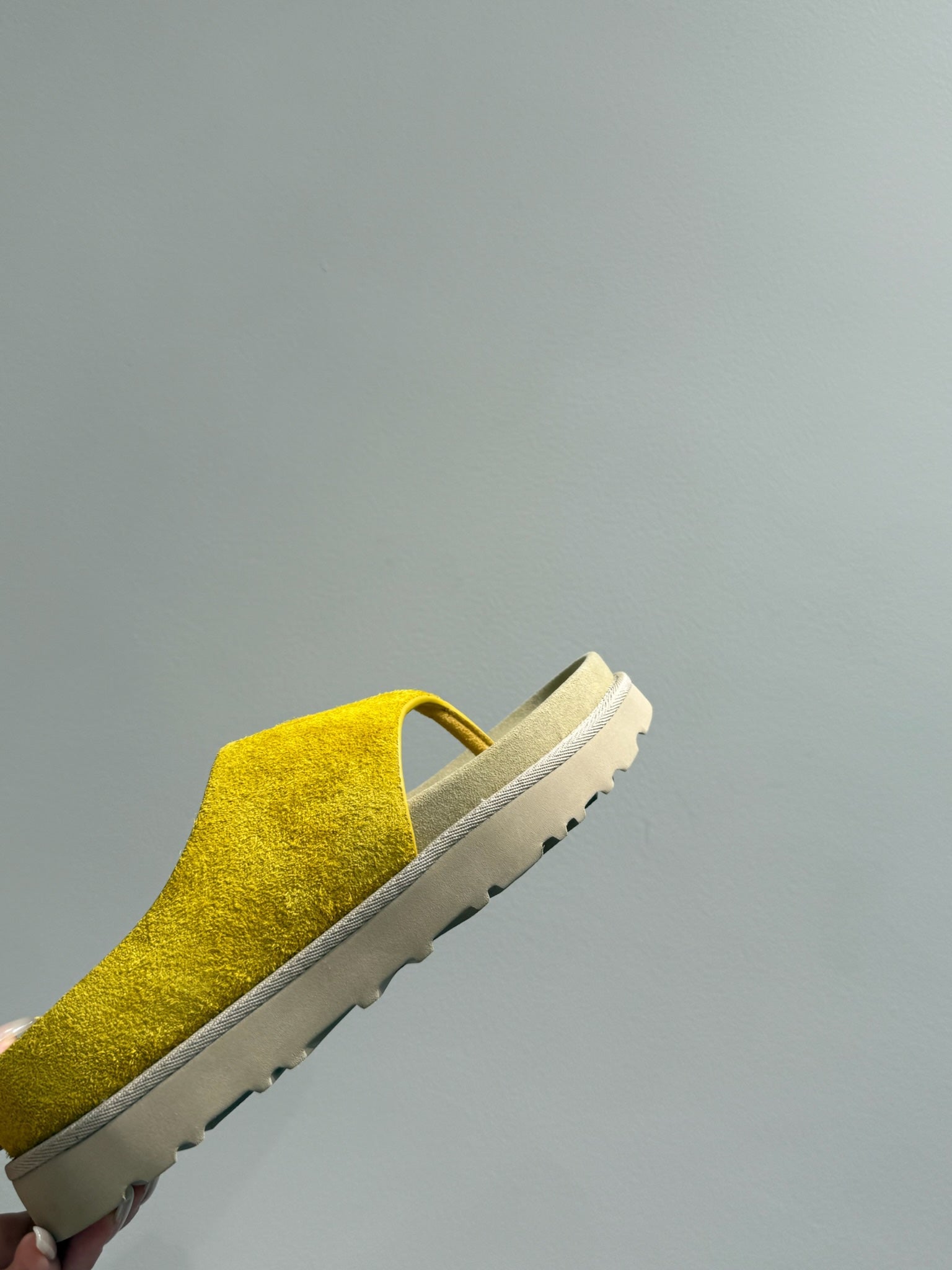 The Row Flat Sandal  Yellow Cow Suede 337502