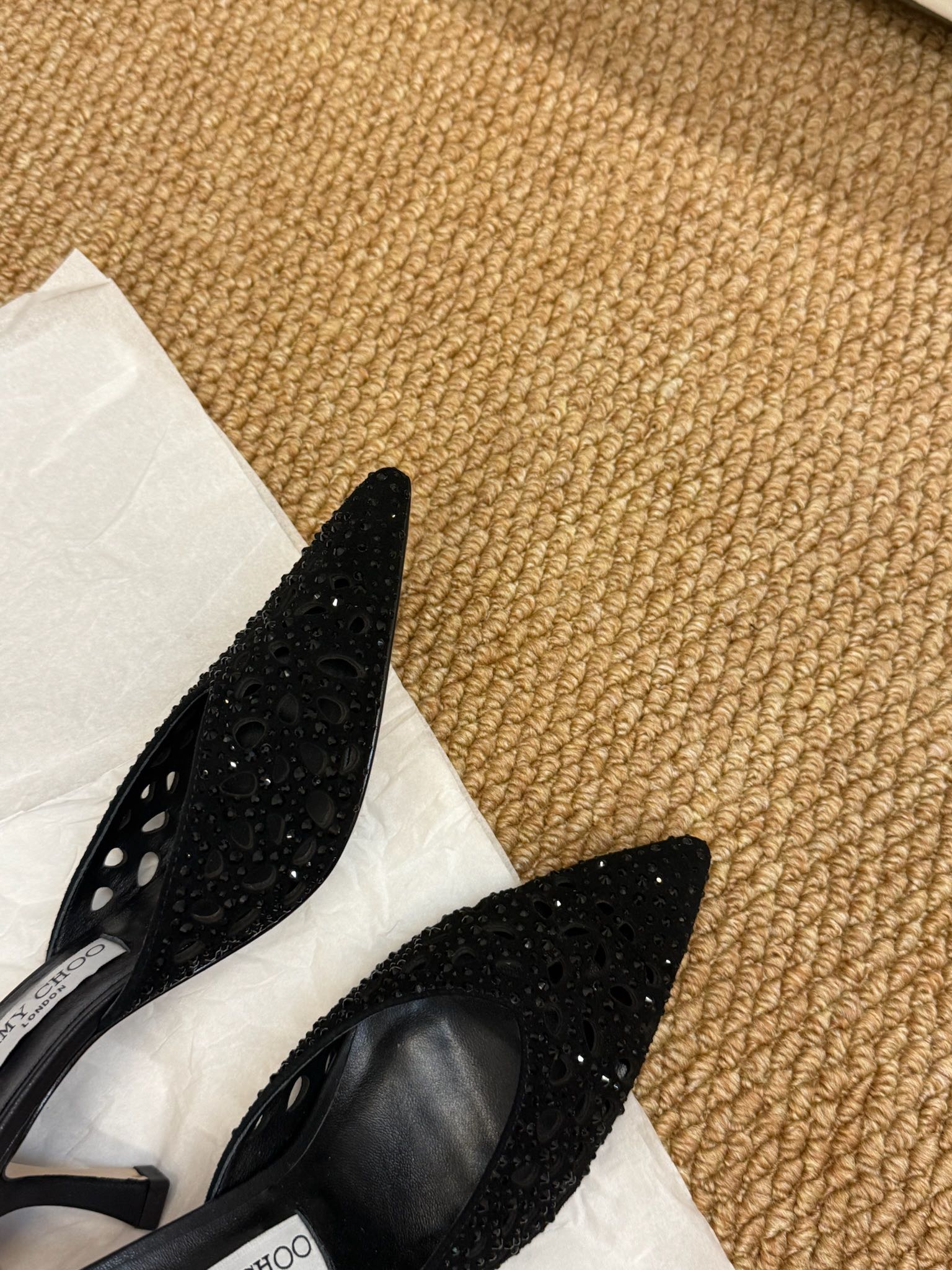 Jimmy Solar Mules 70mm Black Cowhide 420163