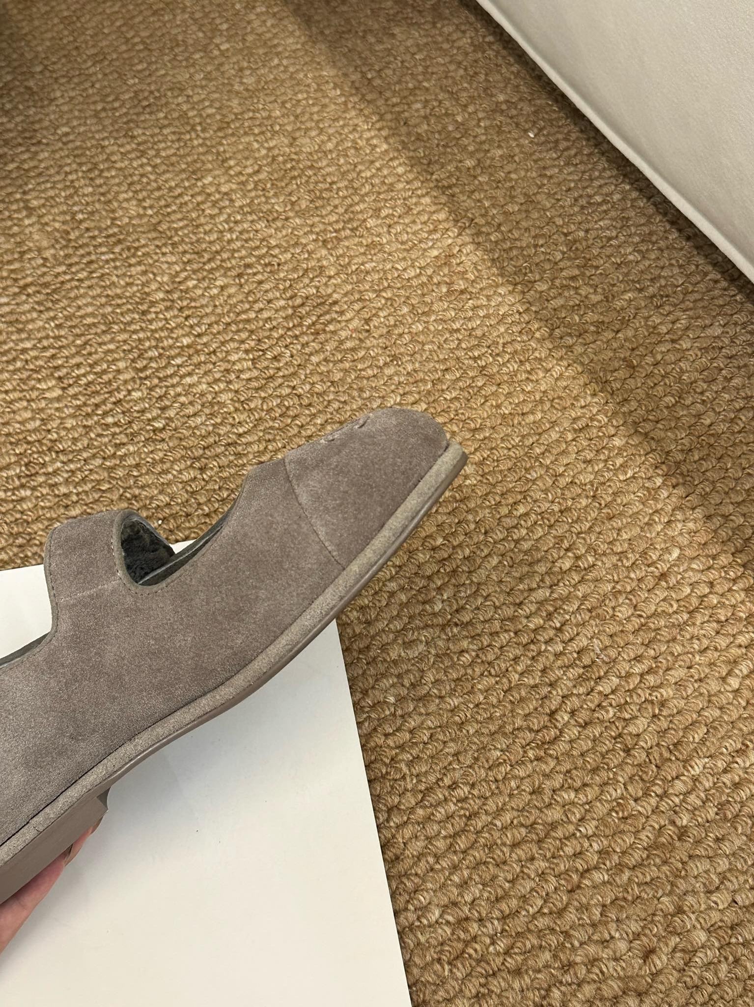 CC 26s Mary Jane Flats Caramel Taupe Brown Suede Shearling Lining