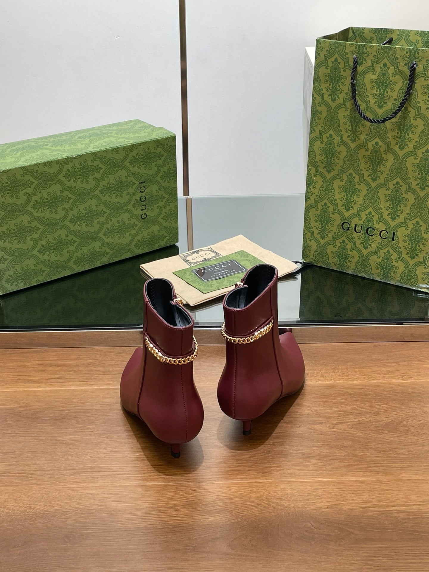 GG 26s Signoria Ankle Boot 4.5cm Burgundy Cowhide 997218