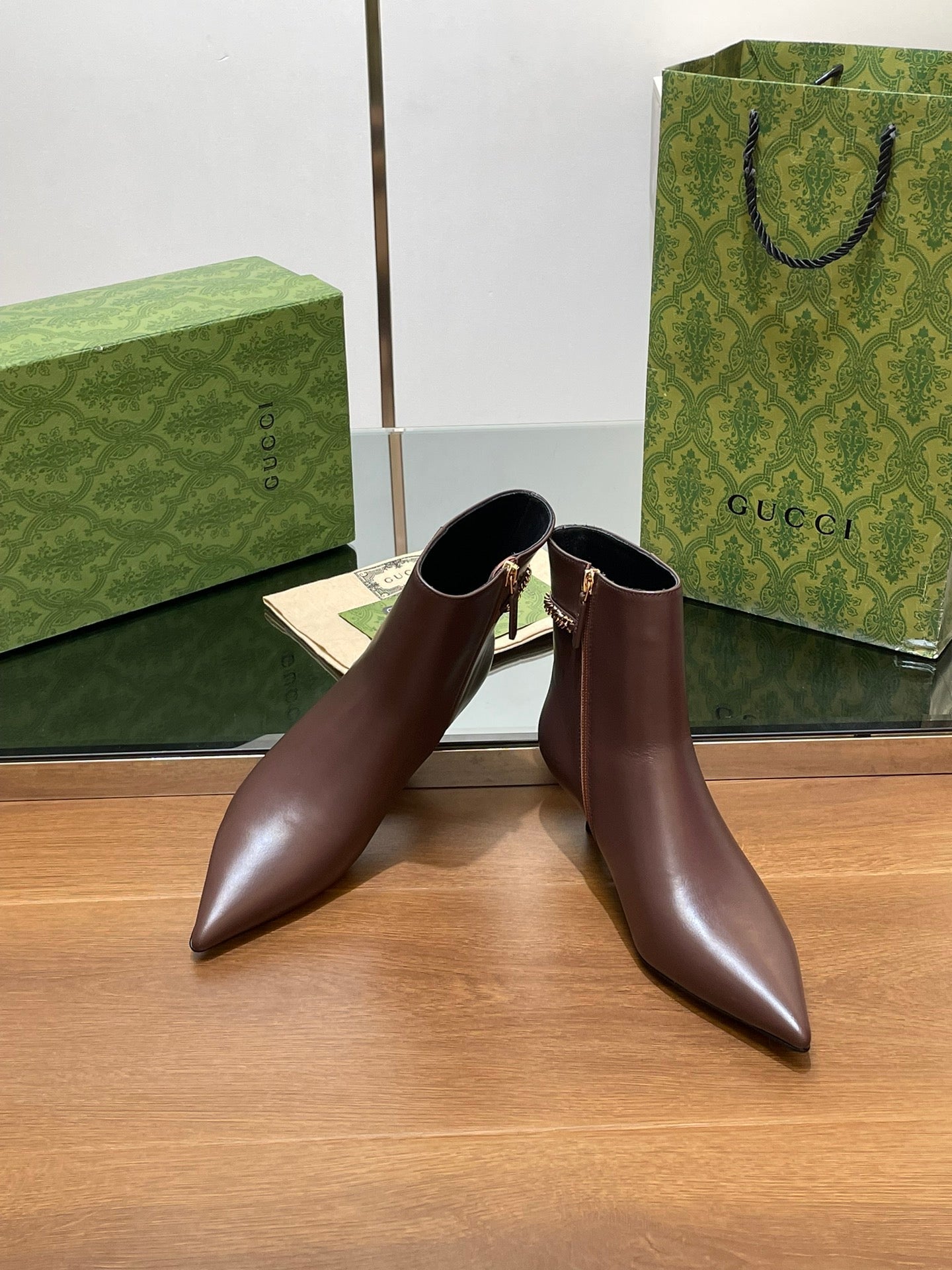 GG 26s Signoria Ankle Boot 4.5cm Brown Cowhide 997219