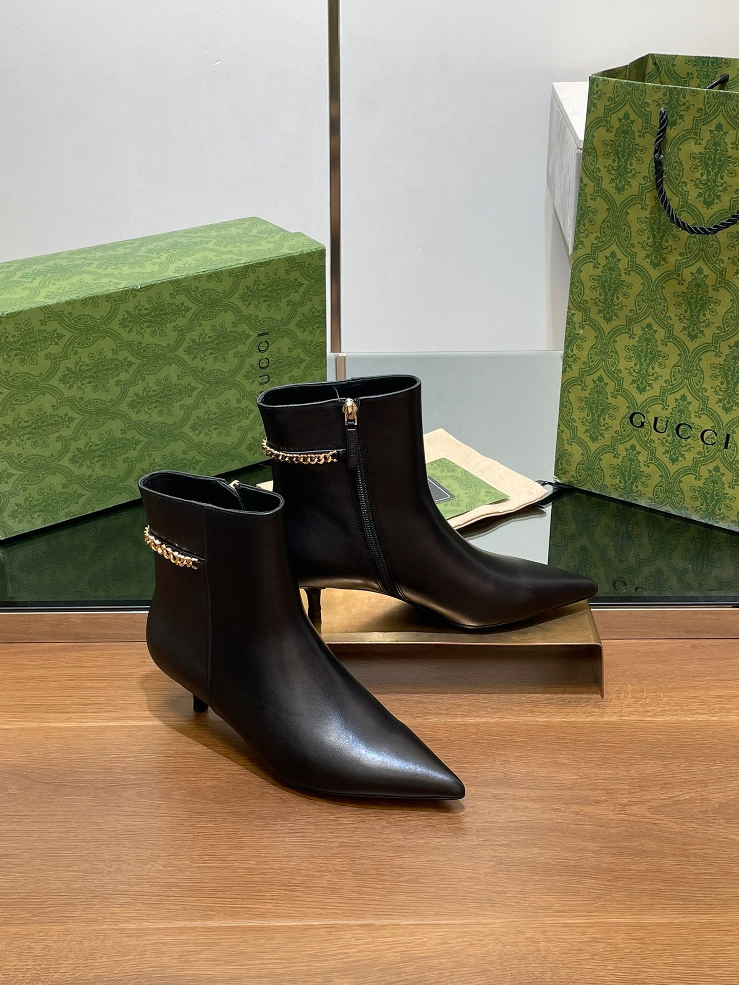 GG 26s Signoria Ankle Boot 4.5cm Black Cowhide 997220