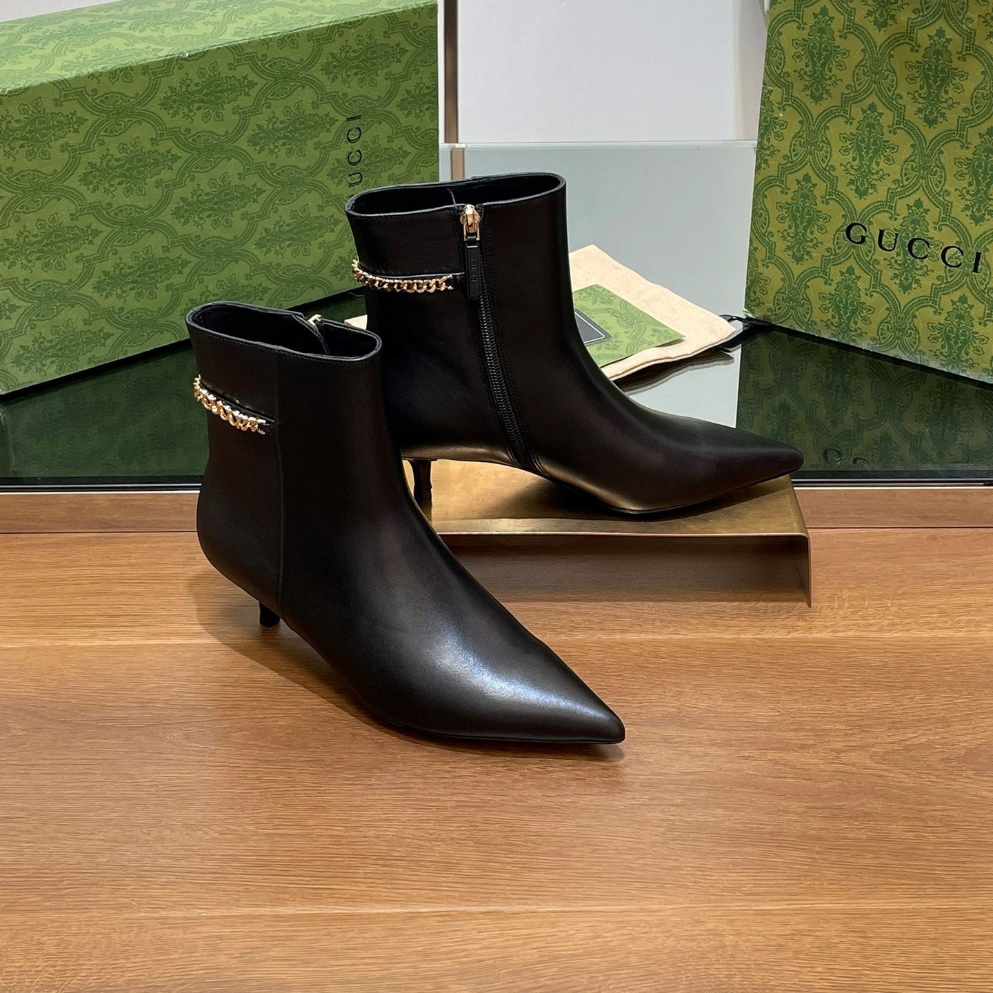 GG 26s Signoria Ankle Boot 4.5cm Black Cowhide 997220