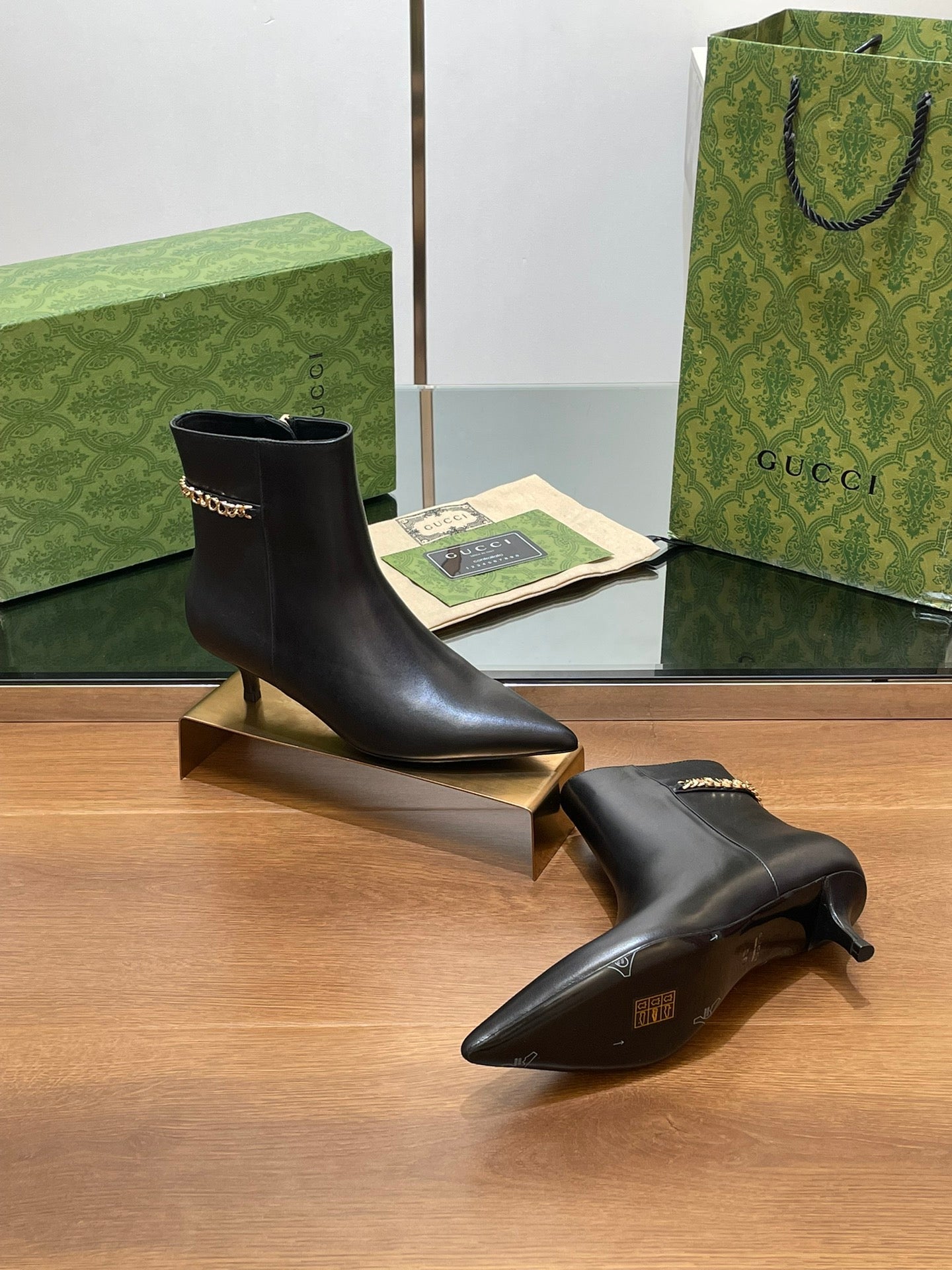 GG 26s Signoria Ankle Boot 4.5cm Black Cowhide 997220