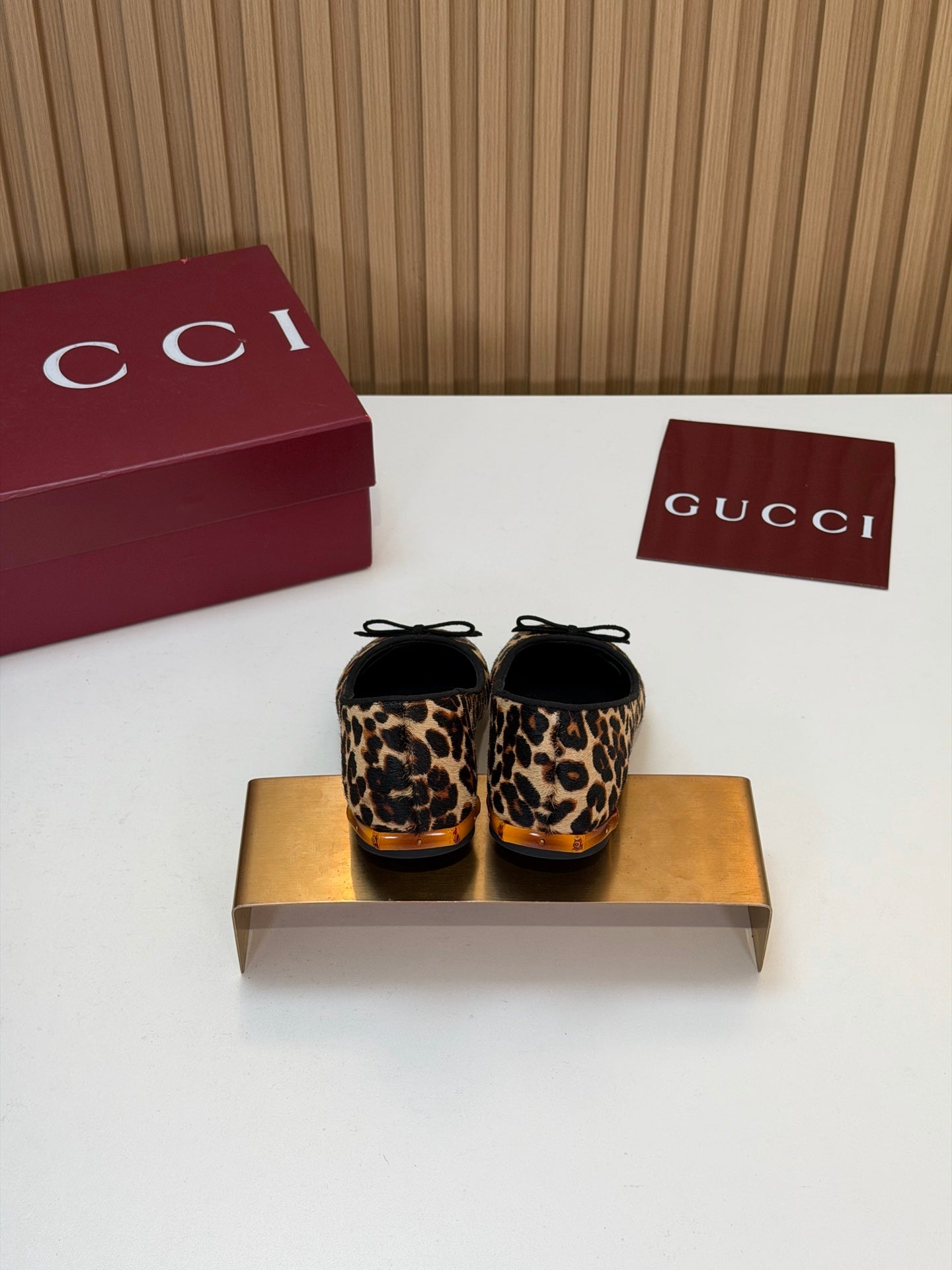 GG 26s Ballerina With Bamboo Flats Leopard Horsehair 997174