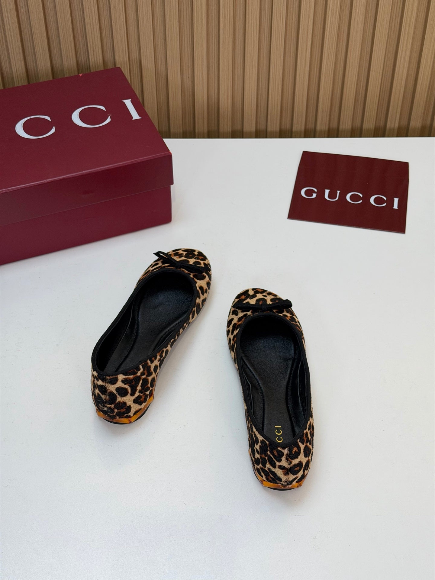 GG 26s Ballerina With Bamboo Flats Leopard Horsehair 997174