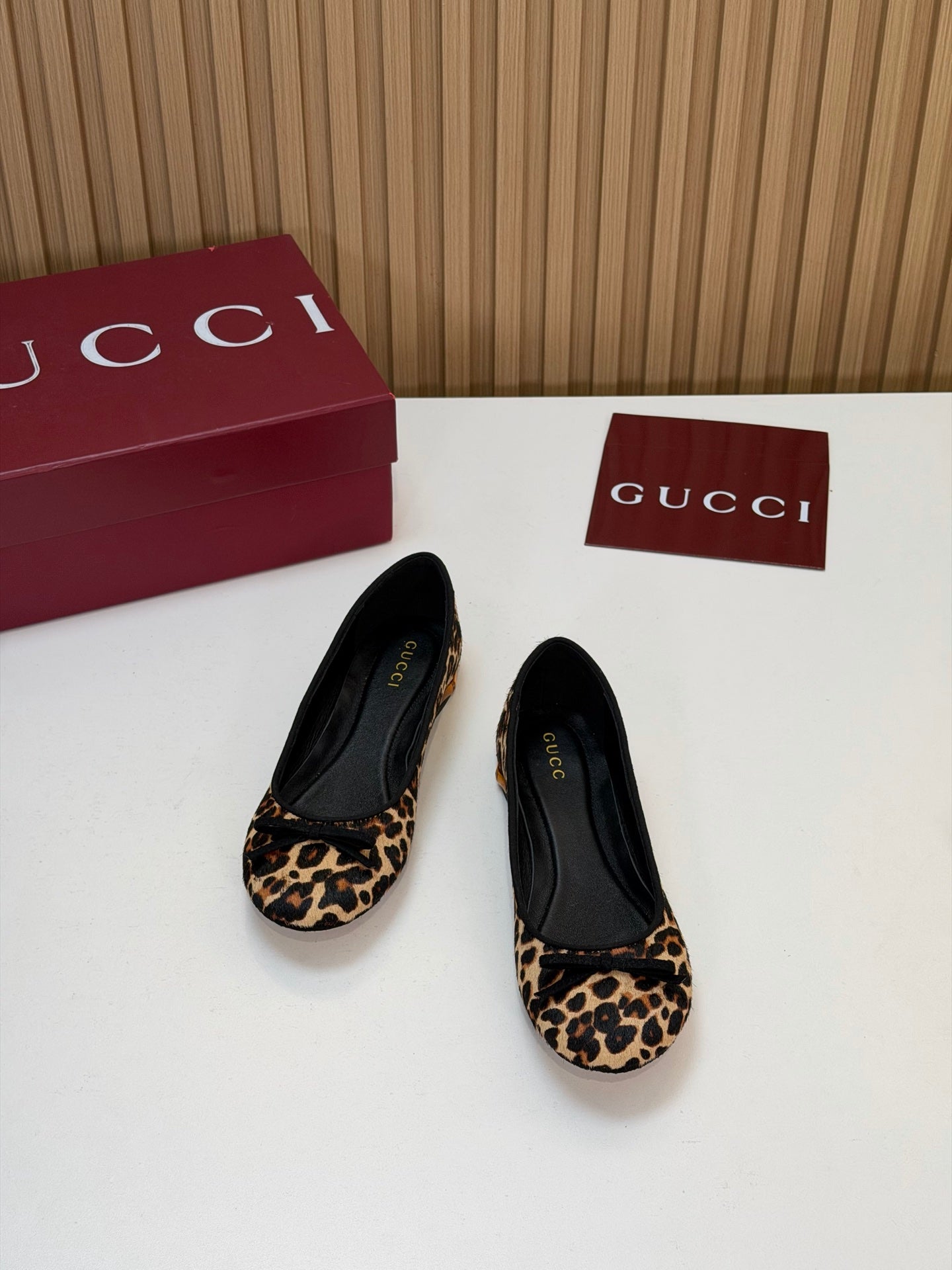 GG 26s Ballerina With Bamboo Flats Leopard Horsehair 997174