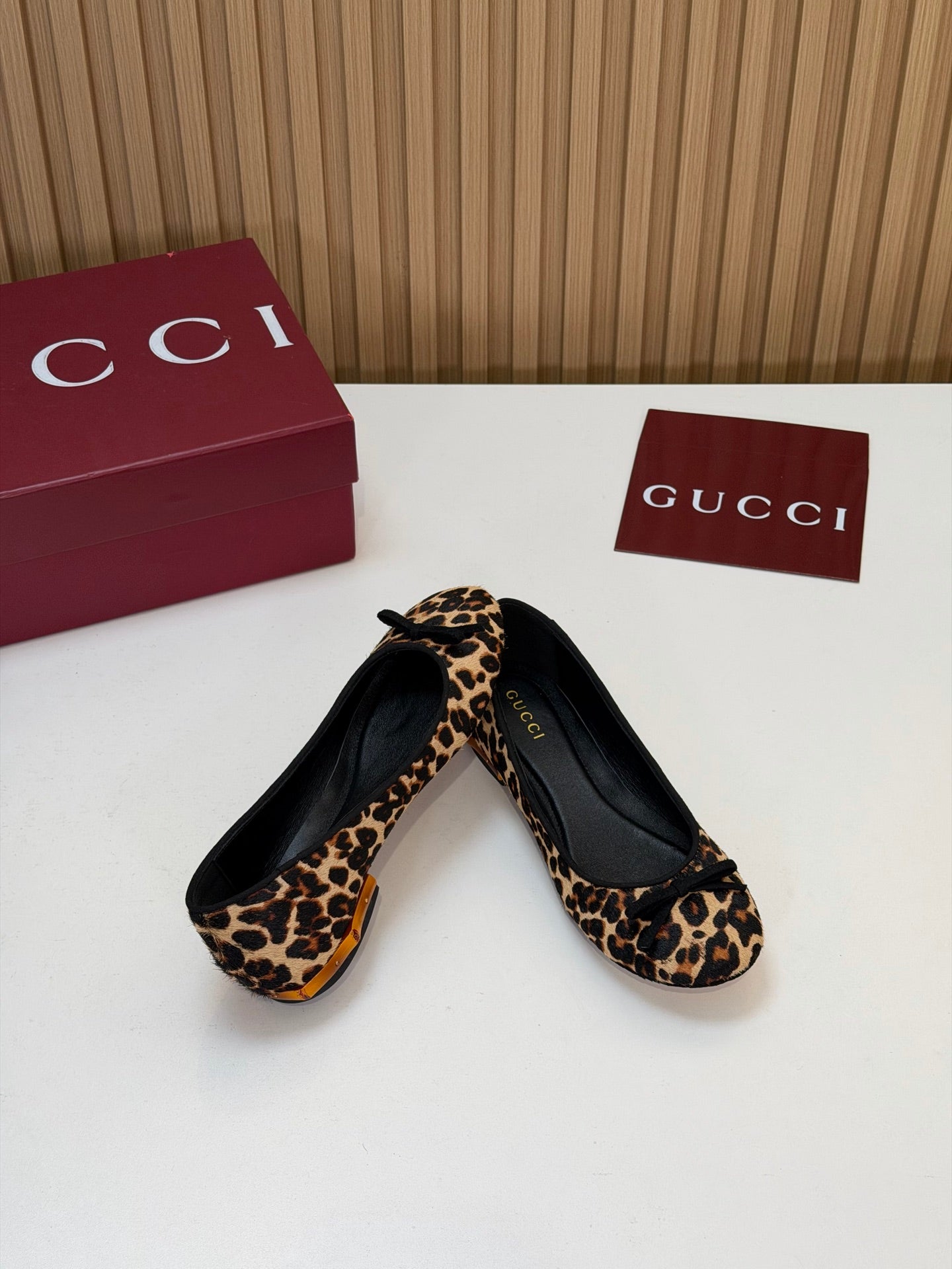 GG 26s Ballerina With Bamboo Flats Leopard Horsehair 997174