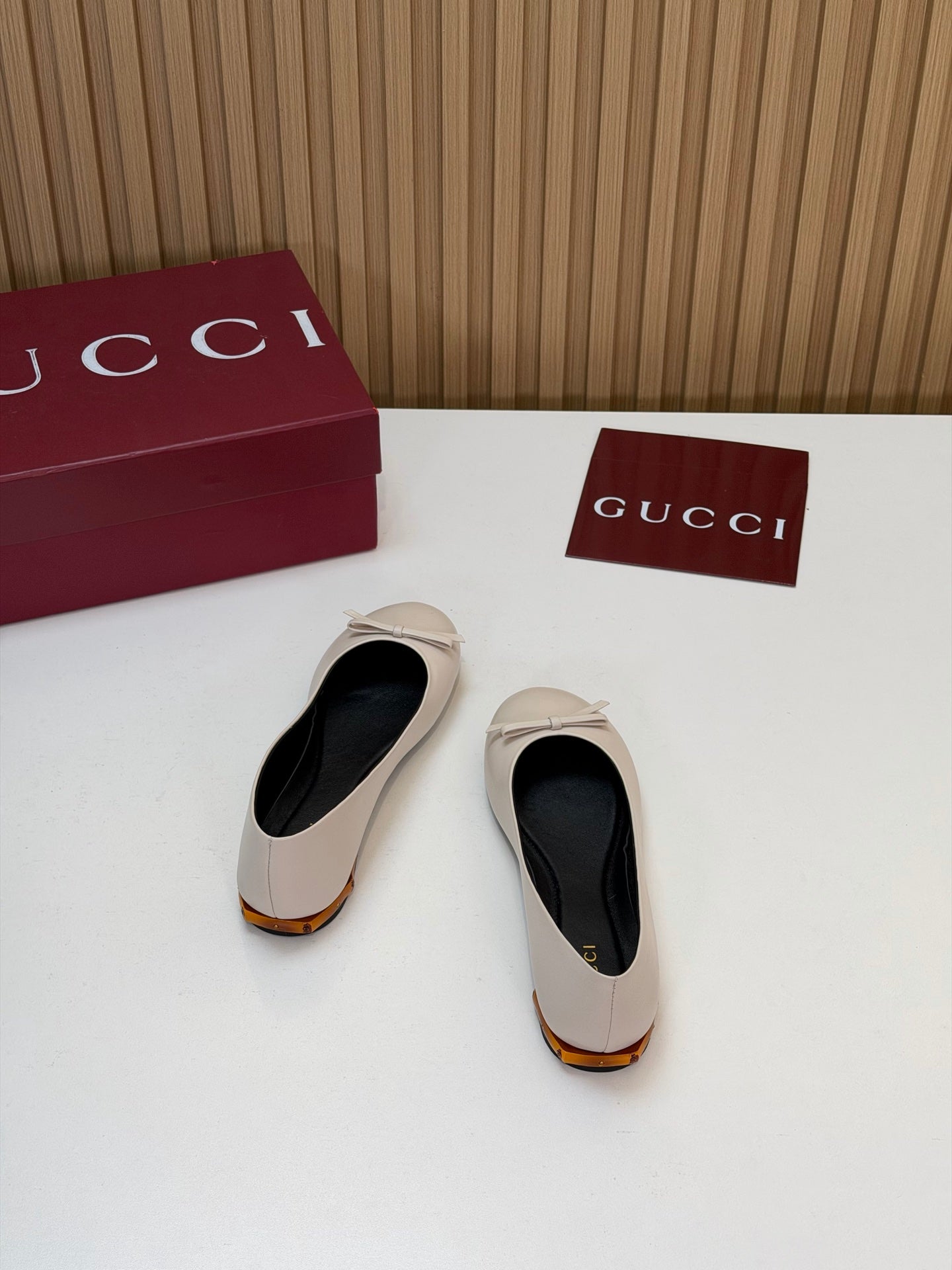 GG 26s Ballerina With Bamboo Flats Cream Sheepskin 997173