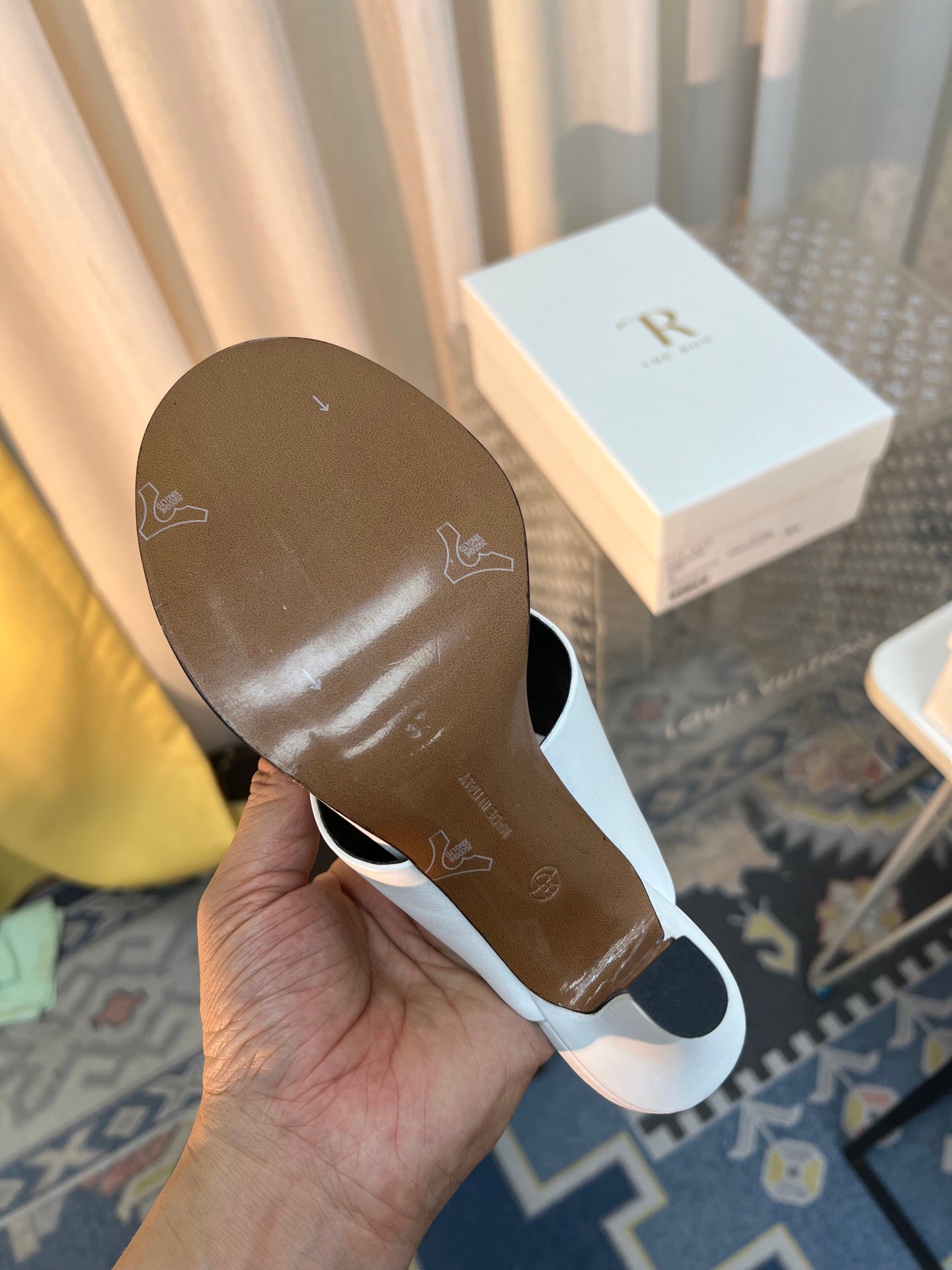 The Row  Heel Sandals 50mm White Calfskin 324737