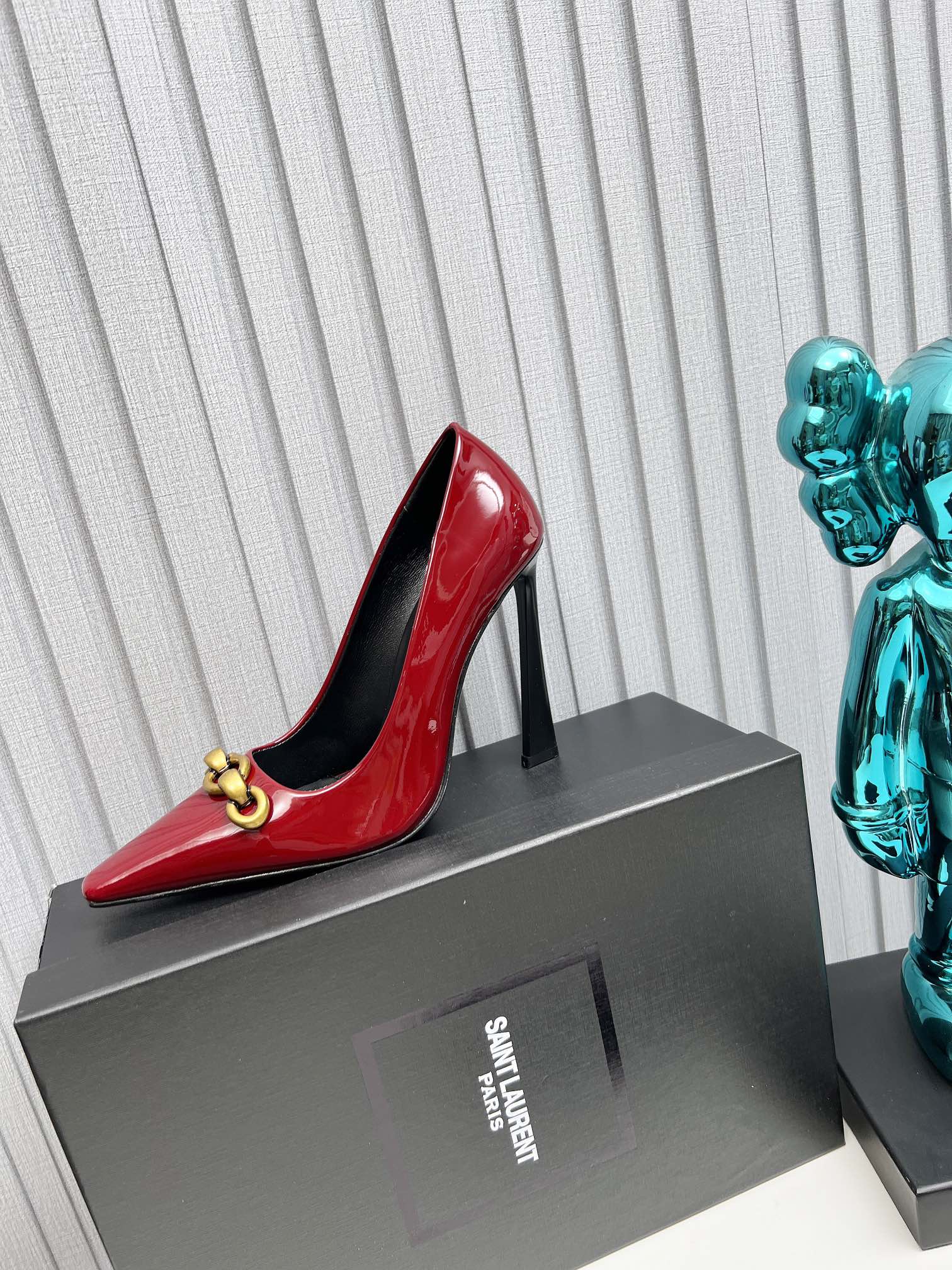 YSL Hermione Pump 11cm Red Patent Leather 680402