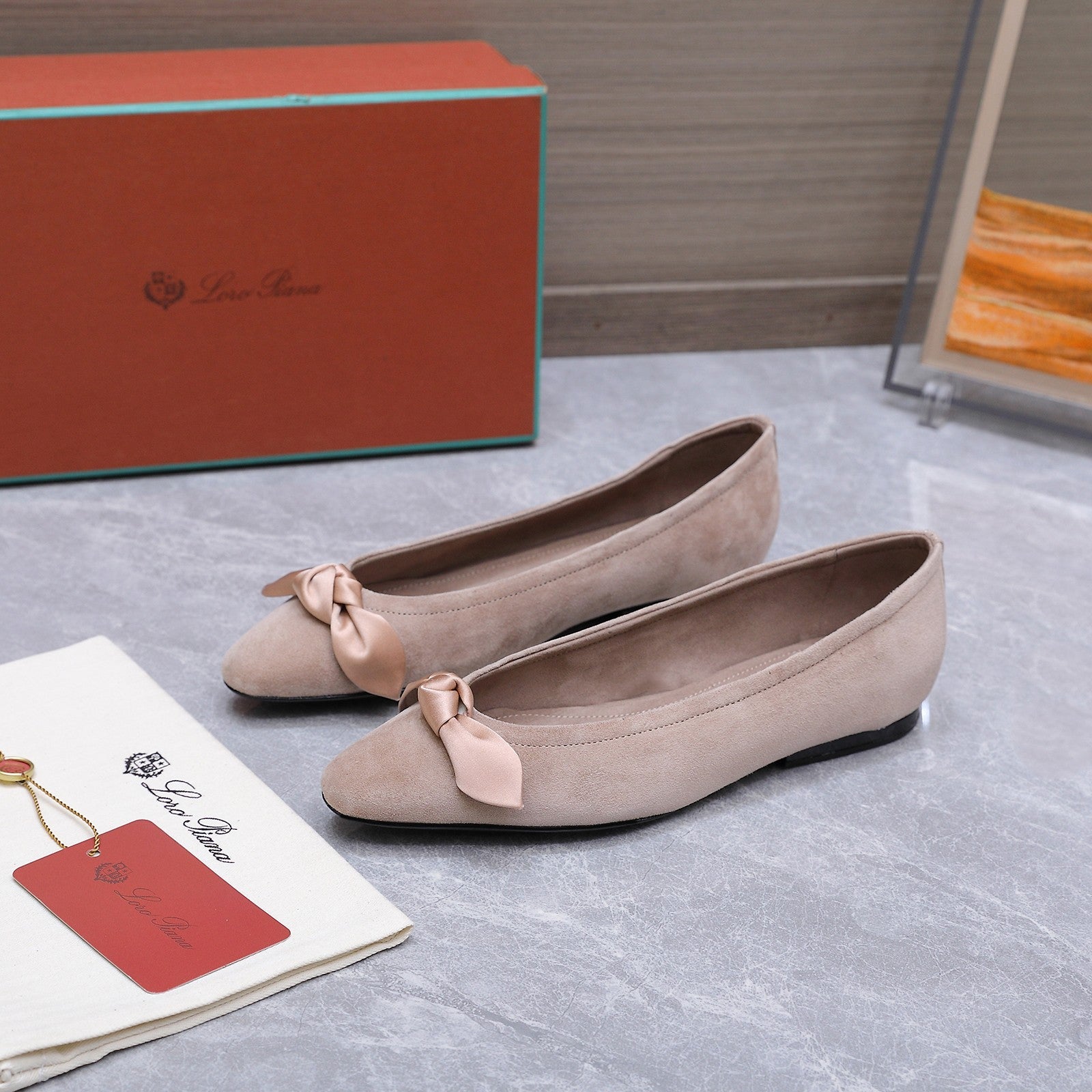 LP 26s Primula Ballet Flat Light Taupe Suede 864936