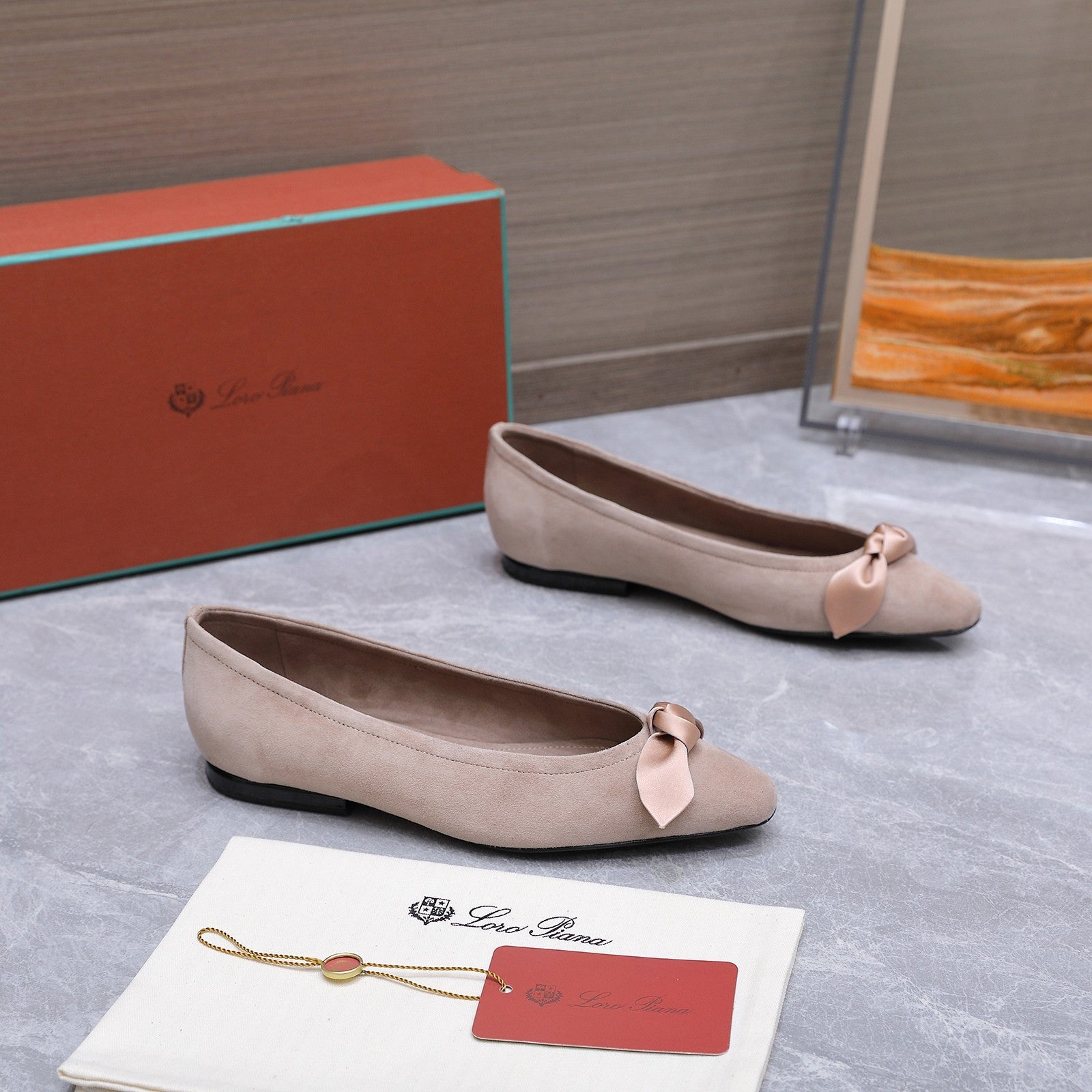 LP 26s Primula Ballet Flat Light Taupe Suede 864936