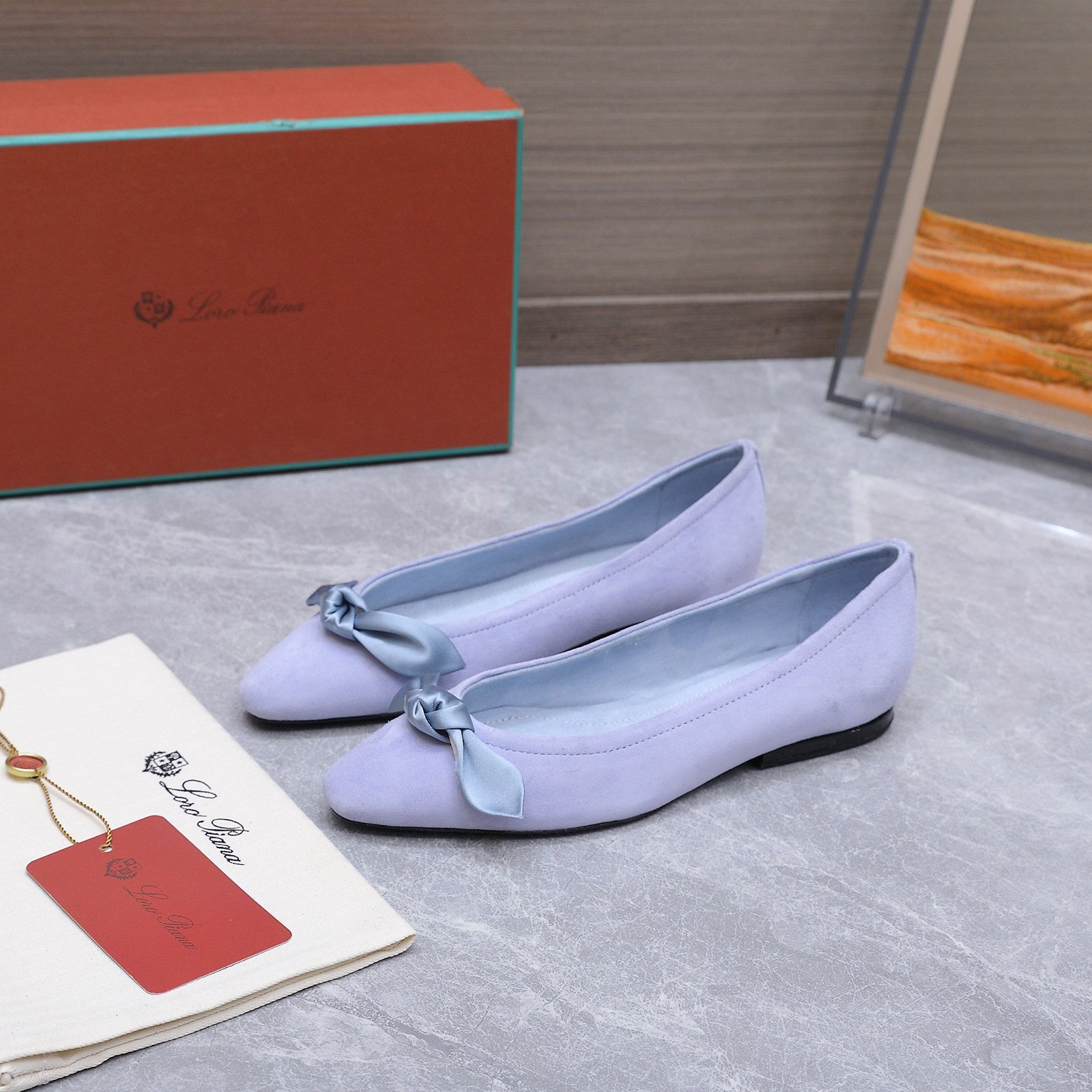 LP 26s Primula Ballet Flat Light Blue Suede 864937