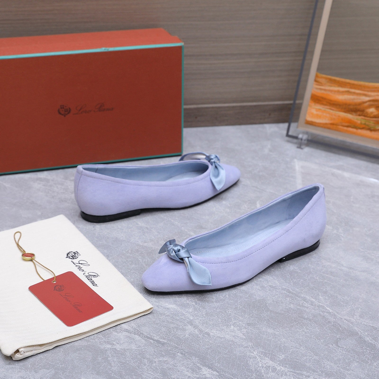LP 26s Primula Ballet Flat Light Blue Suede 864937