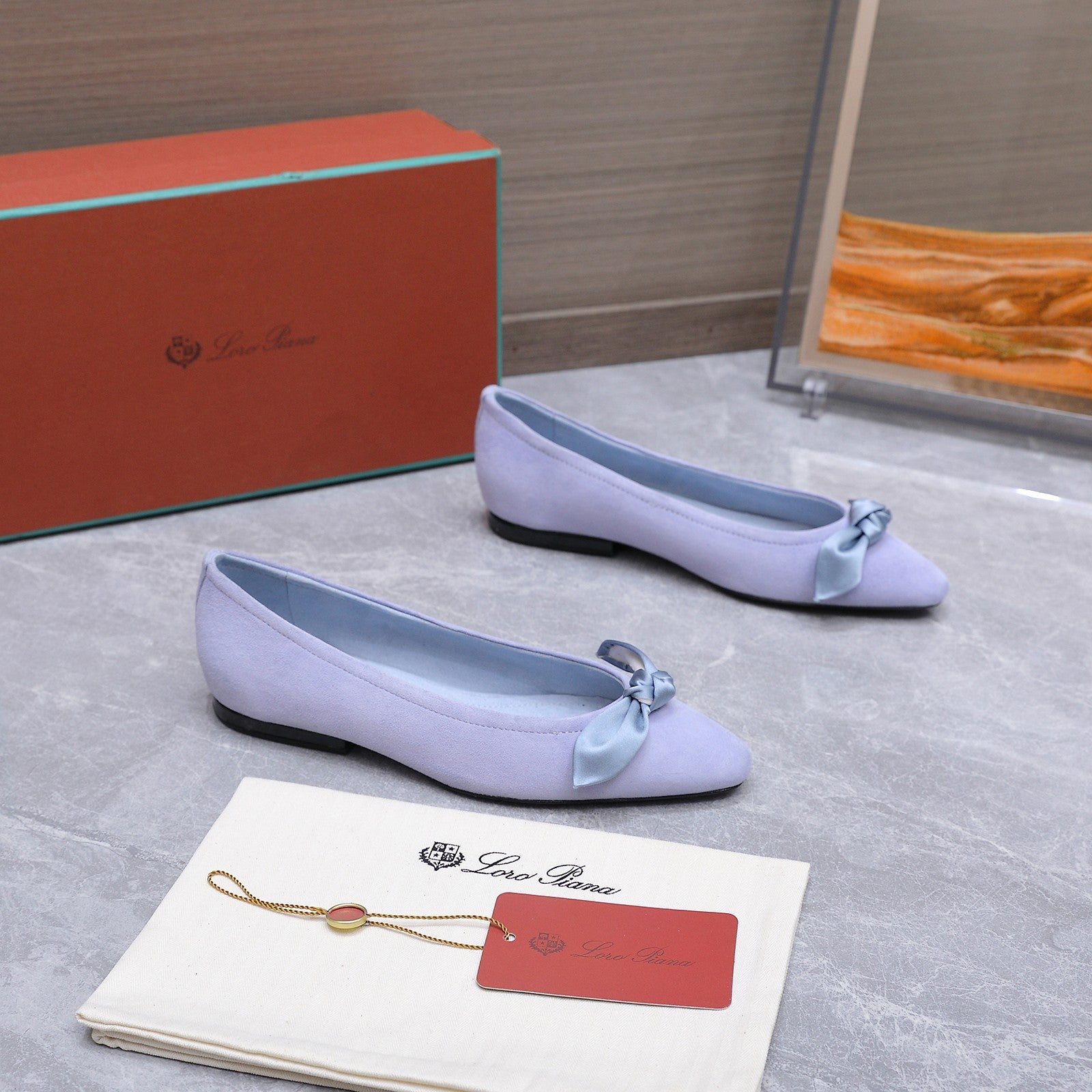 LP 26s Primula Ballet Flat Light Blue Suede 864937