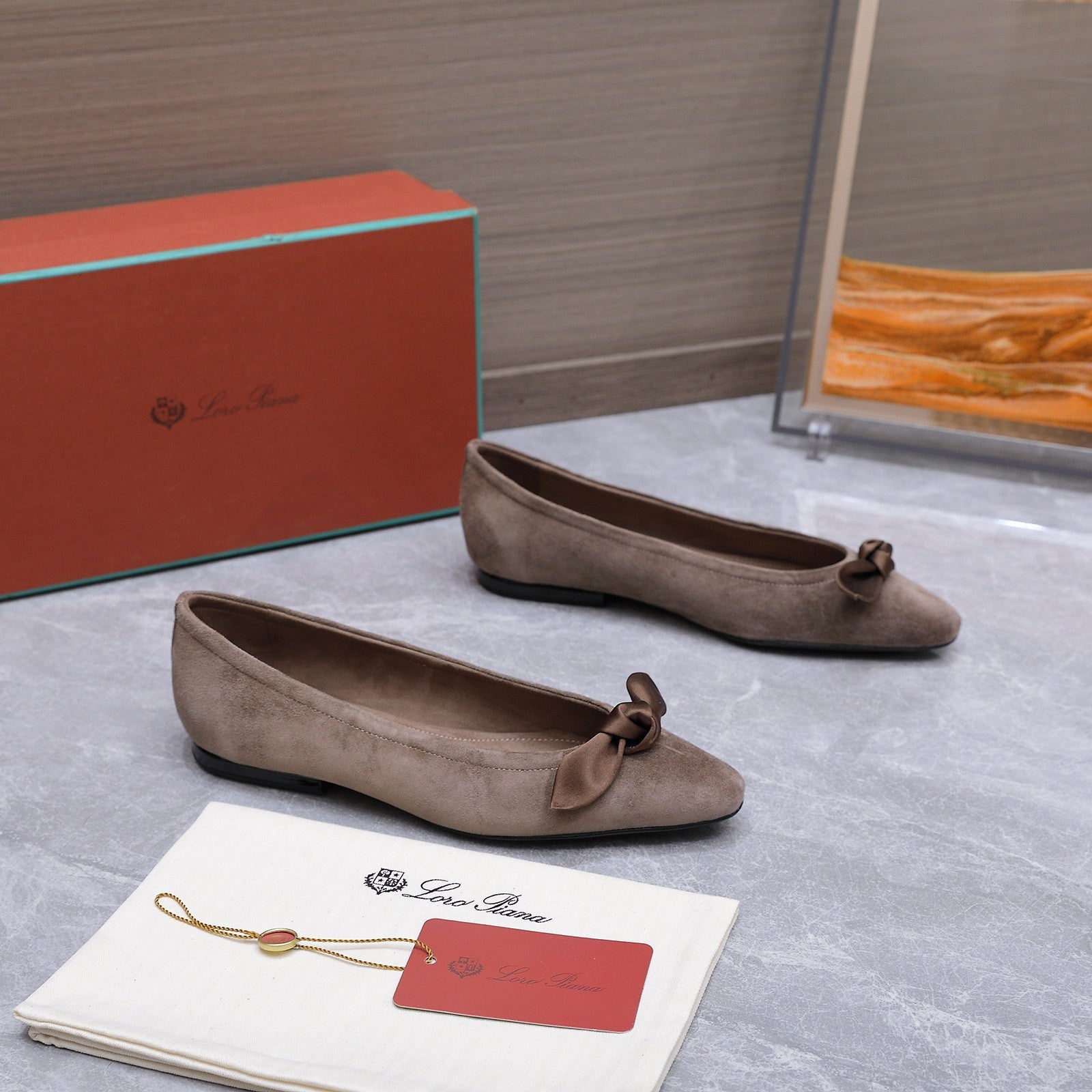 LP 26s Primula Ballet Flat Taupe Suede 864938