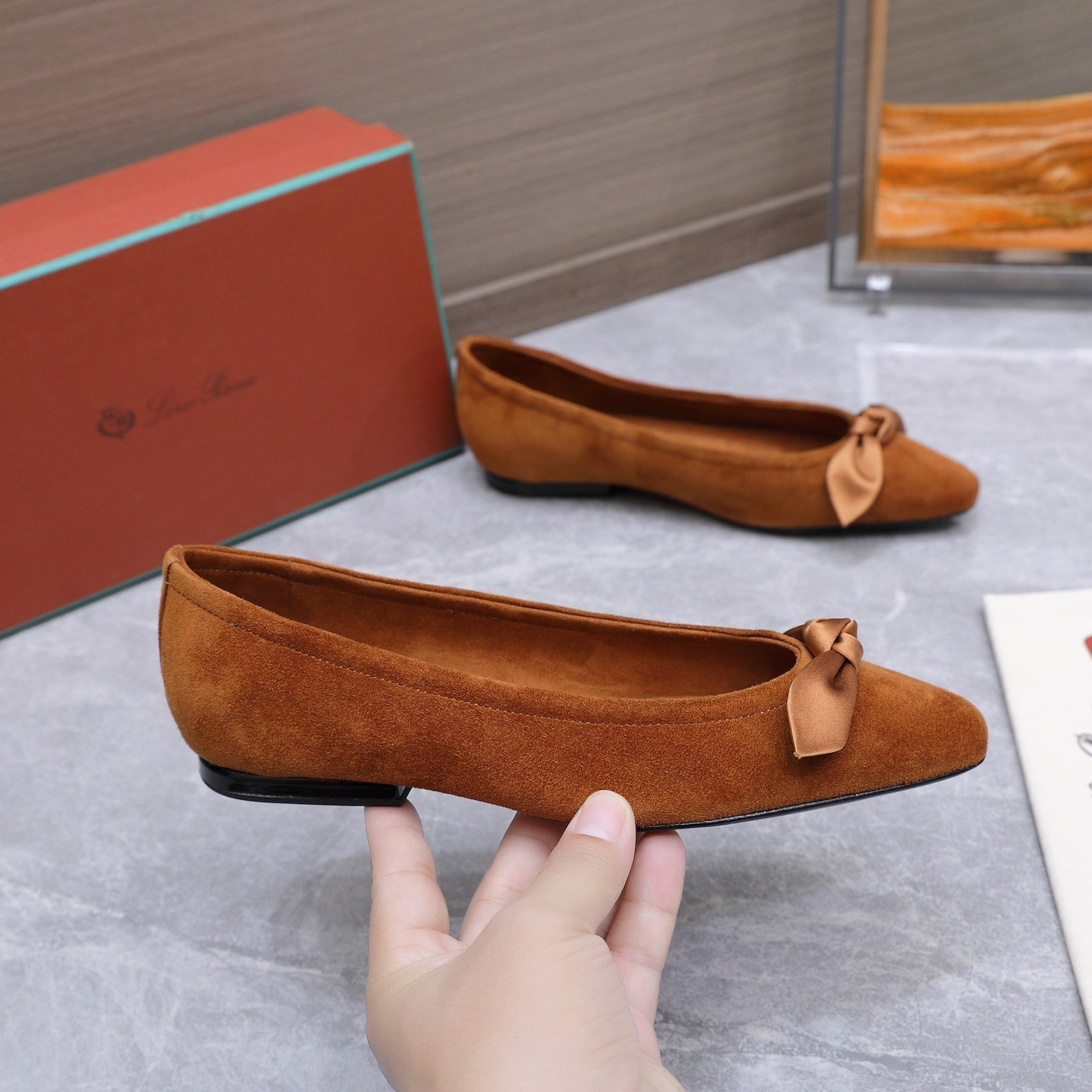 LP 26s Primula Ballet Flat Tan Brown Suede 864939