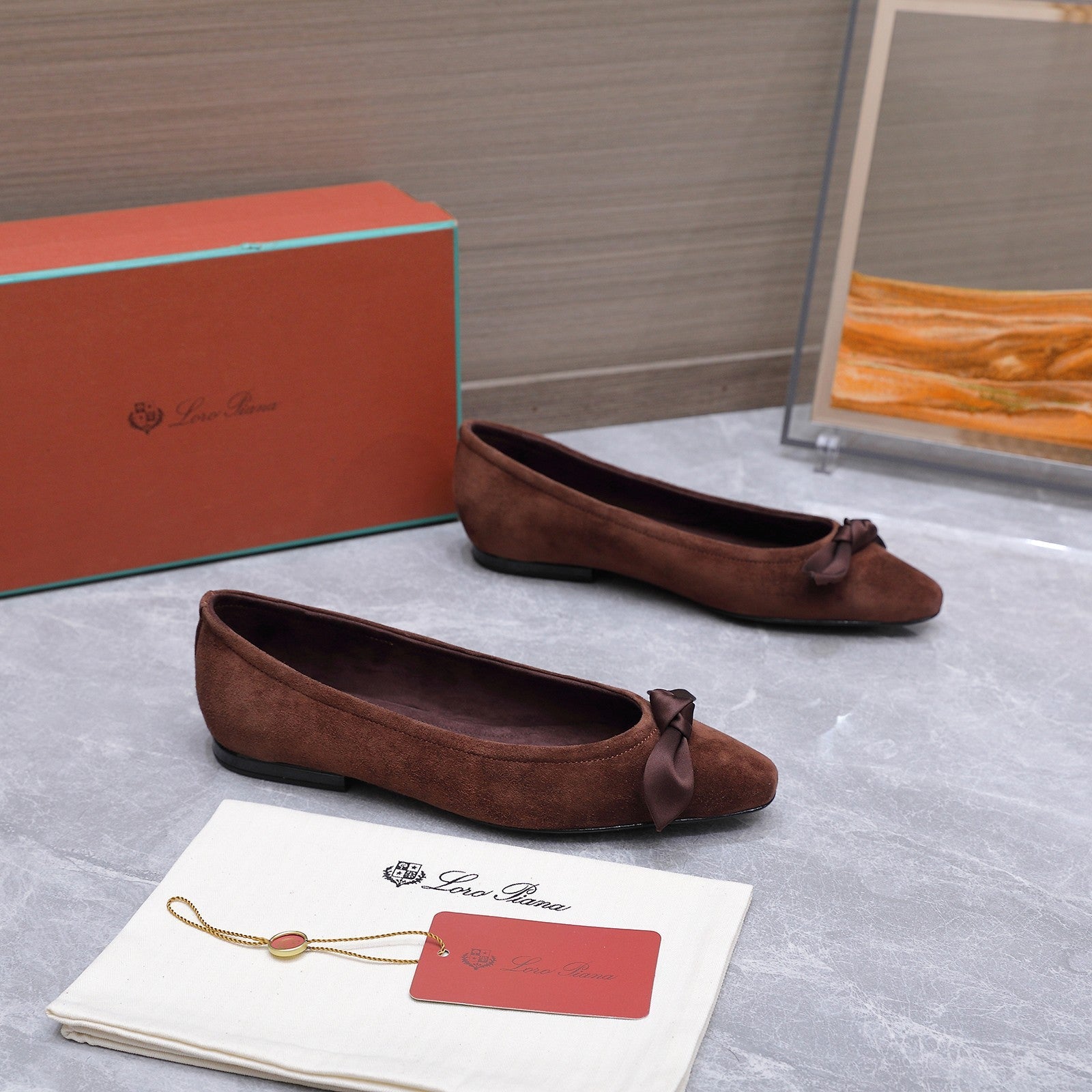 LP 26s Primula Ballet Flat Brown Suede 864940