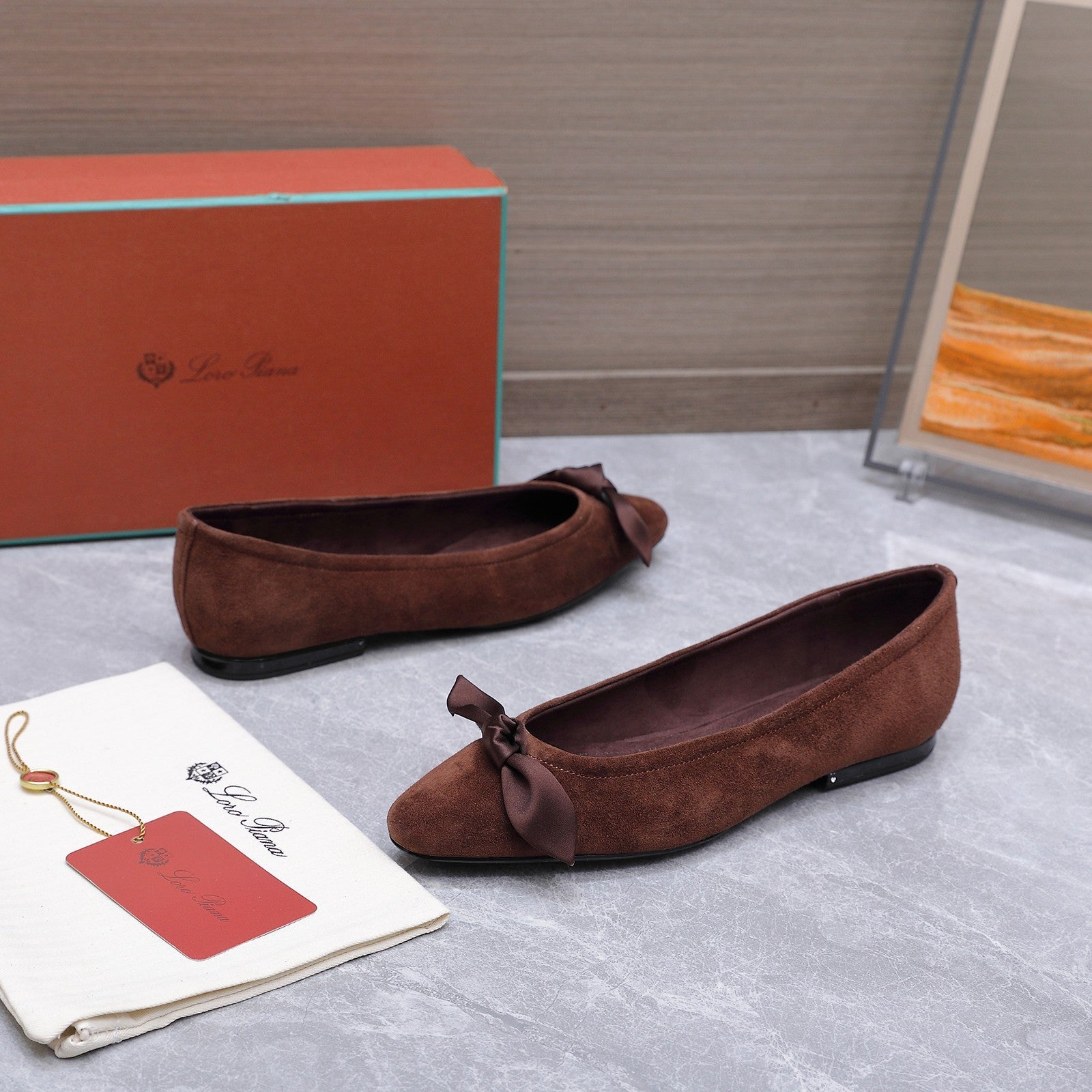 LP 26s Primula Ballet Flat Brown Suede 864940