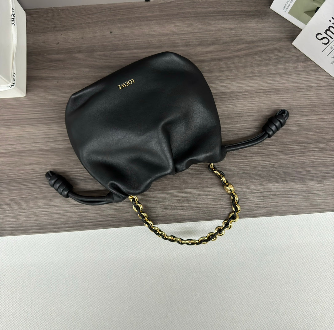 Loewe Flamenco Purse 23 Black Lambskin Ghw