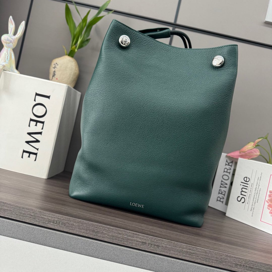 Loewe Pebble Hobo Teal Blue Smooth Calfskin