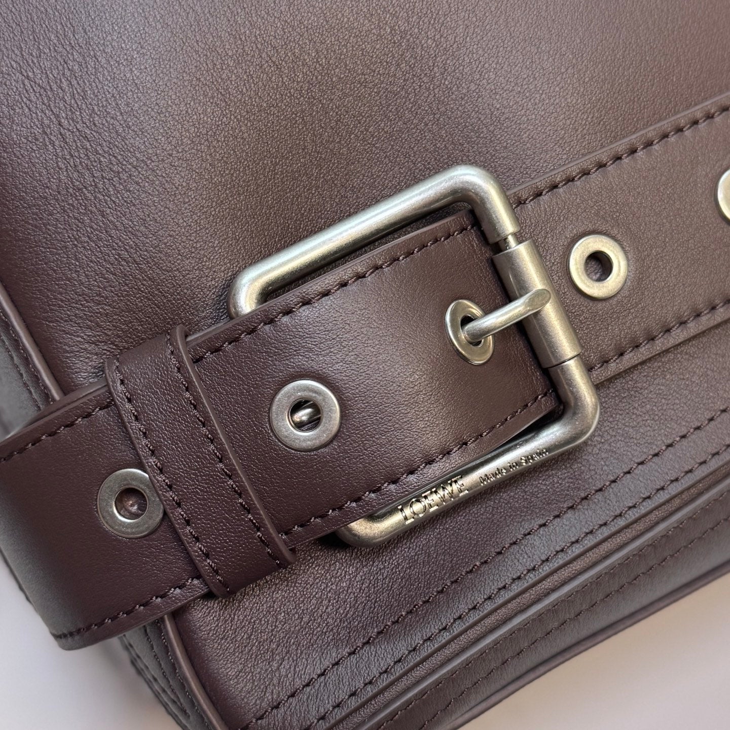 Loewe Puzzle Biker Bag 33 Dark Brown Cowhide