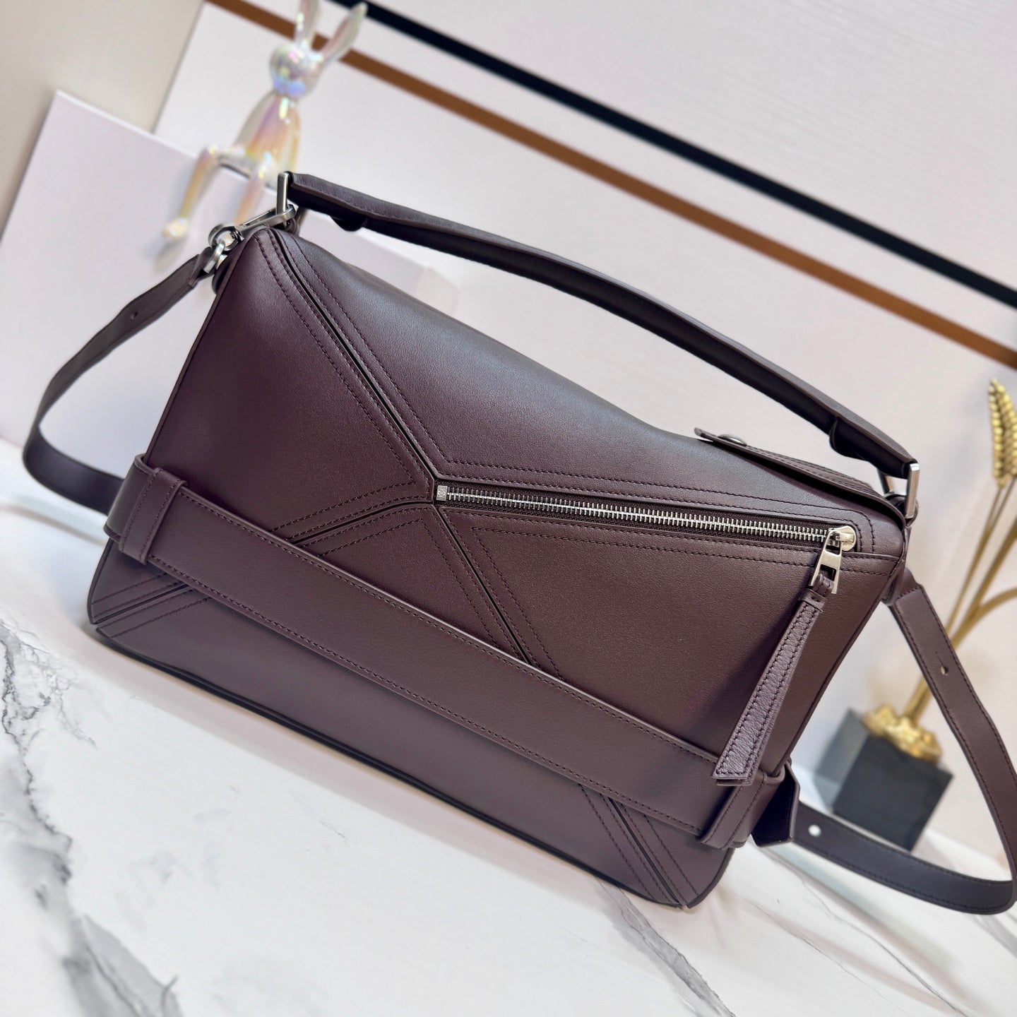 Loewe Puzzle Biker Bag 33 Dark Brown Cowhide