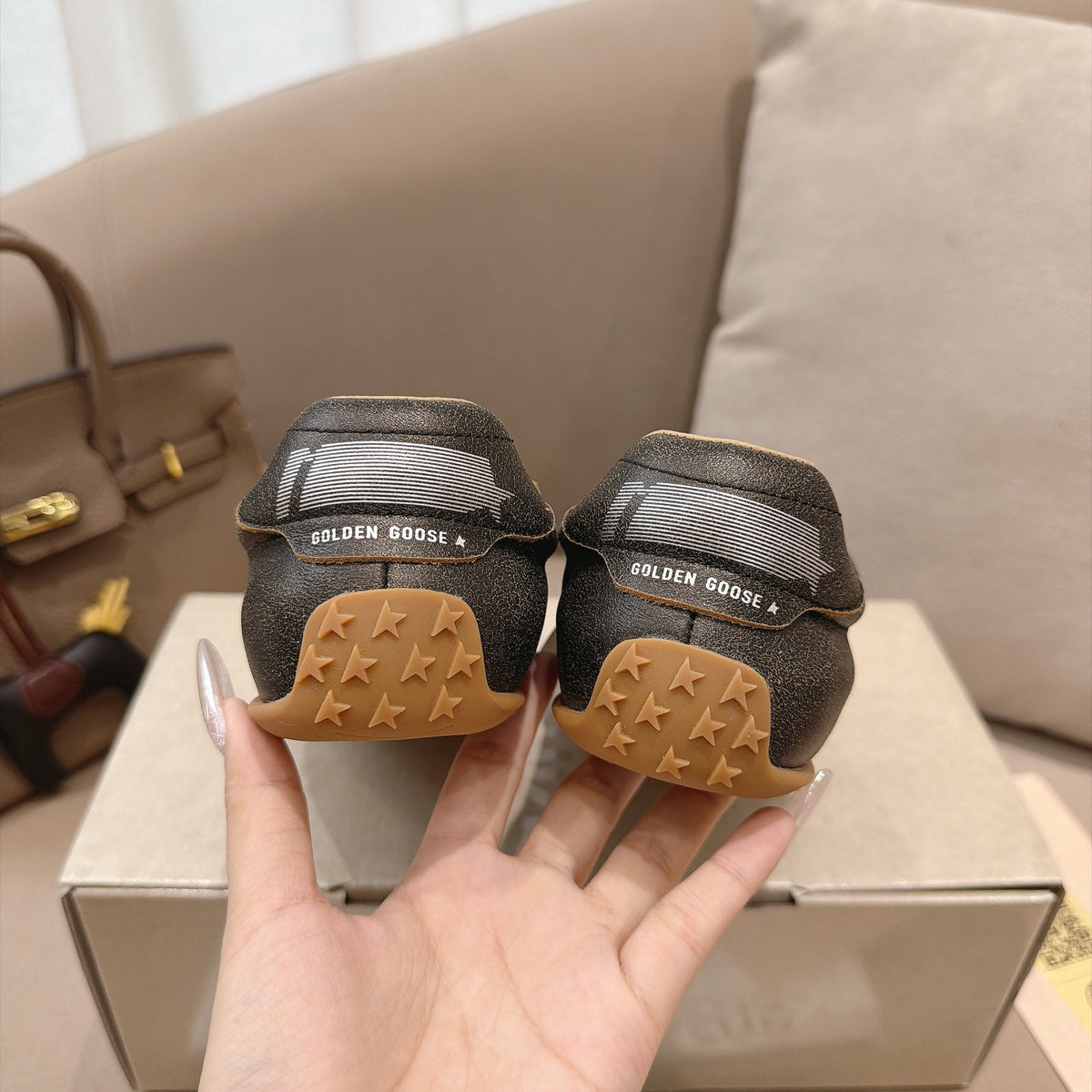 GGDB Sneakers Dark Brown Leather White Star 983563