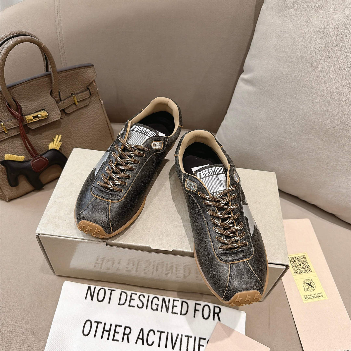 GGDB Sneakers Dark Brown Leather White Star 983563