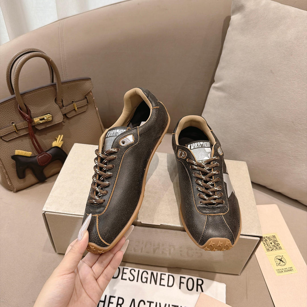 GGDB Sneakers Dark Brown Leather White Star 983563