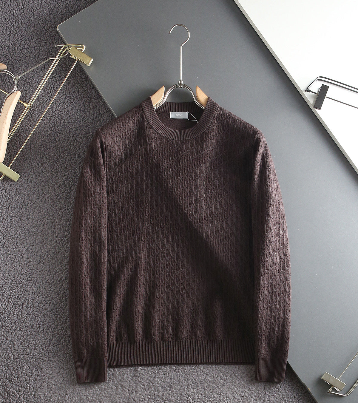 Dior 26s Men Textured Crewneck Sweater Knitwear 434250
